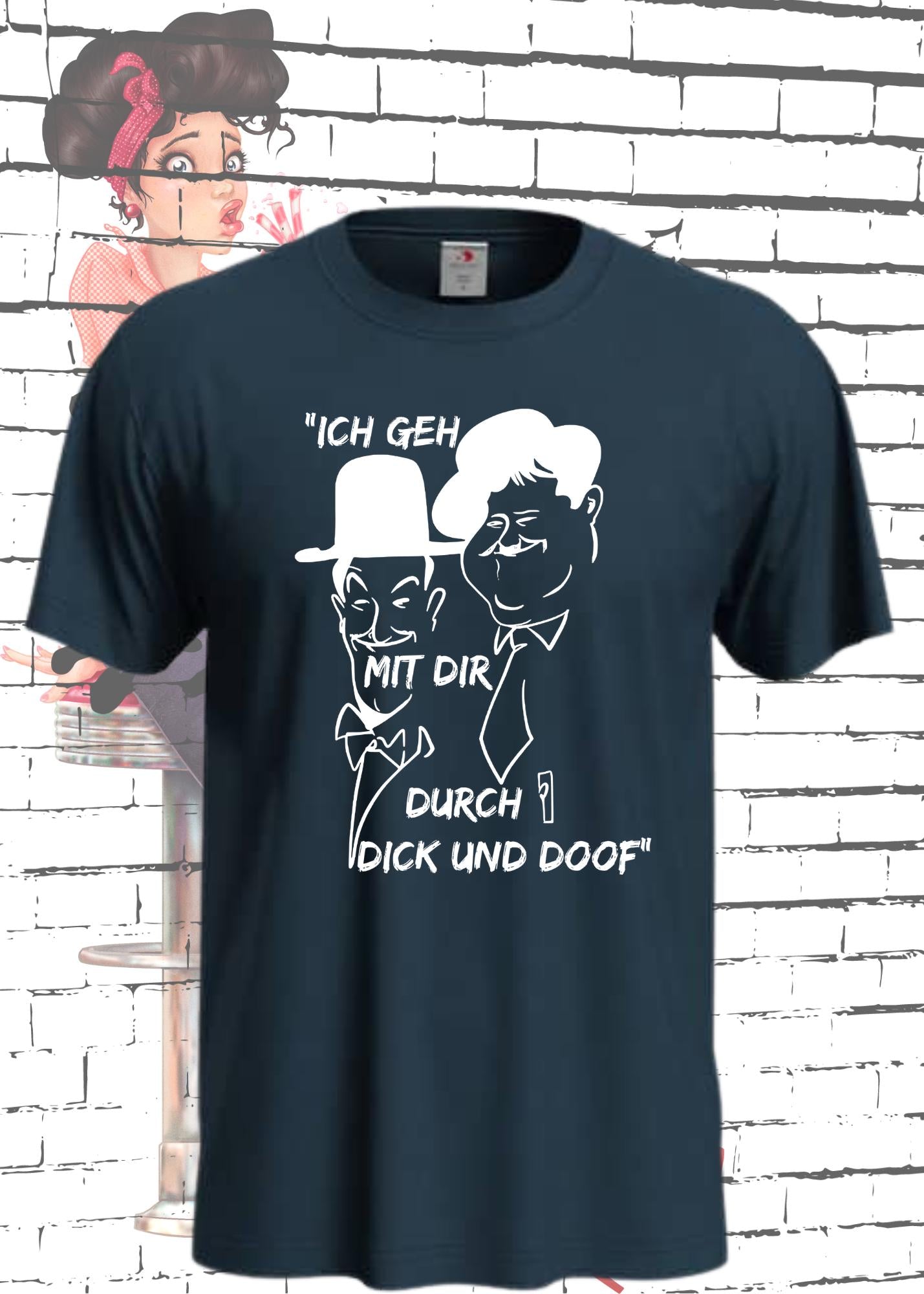 💕 Unisex T-Shirt - Ich geh mit Dir durch Dick und Doof! 👫✨