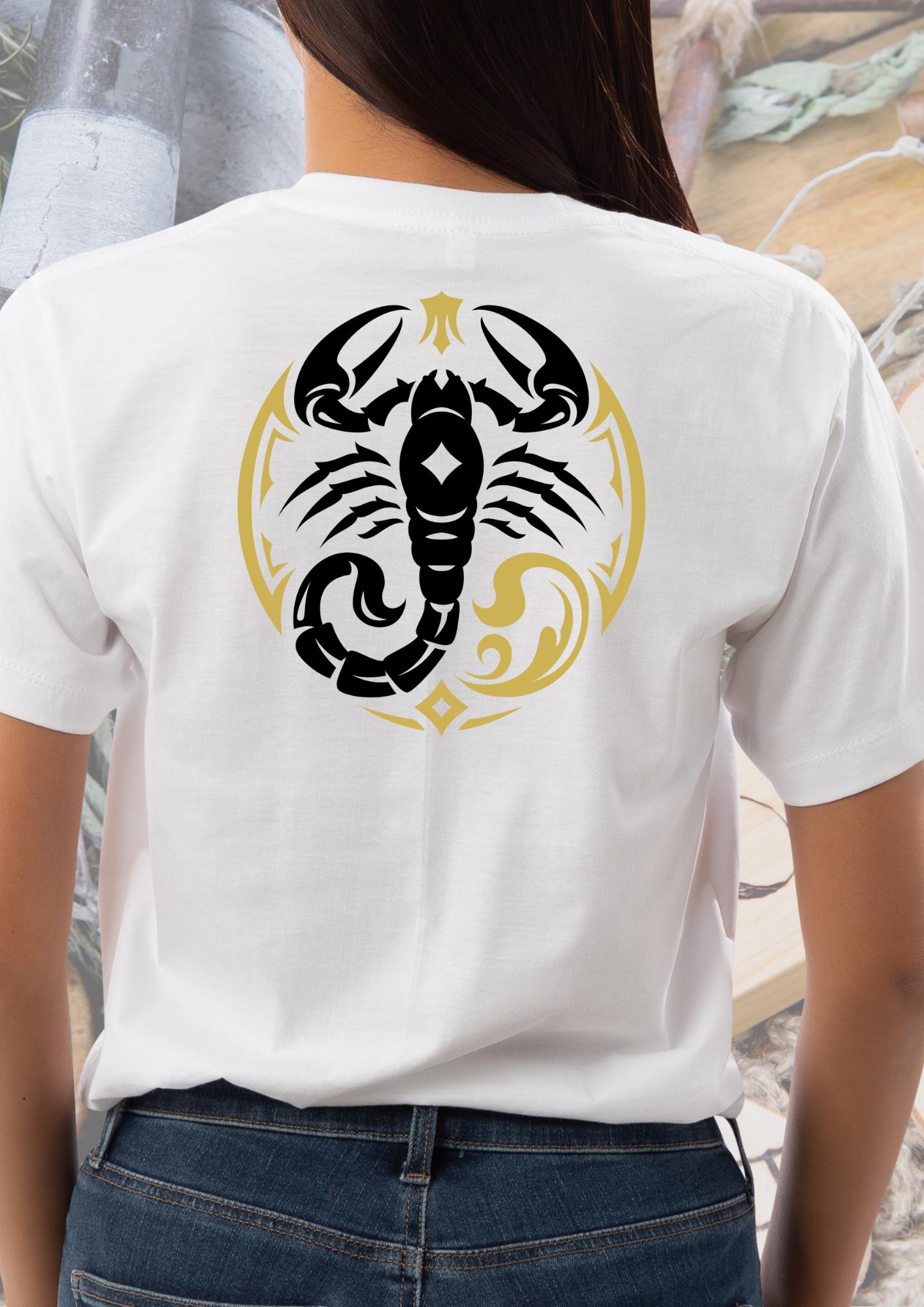 Skorpion Sternzeichen T-Shirt - Unisex Astrologie Shirt aus Bio-Baumwolle