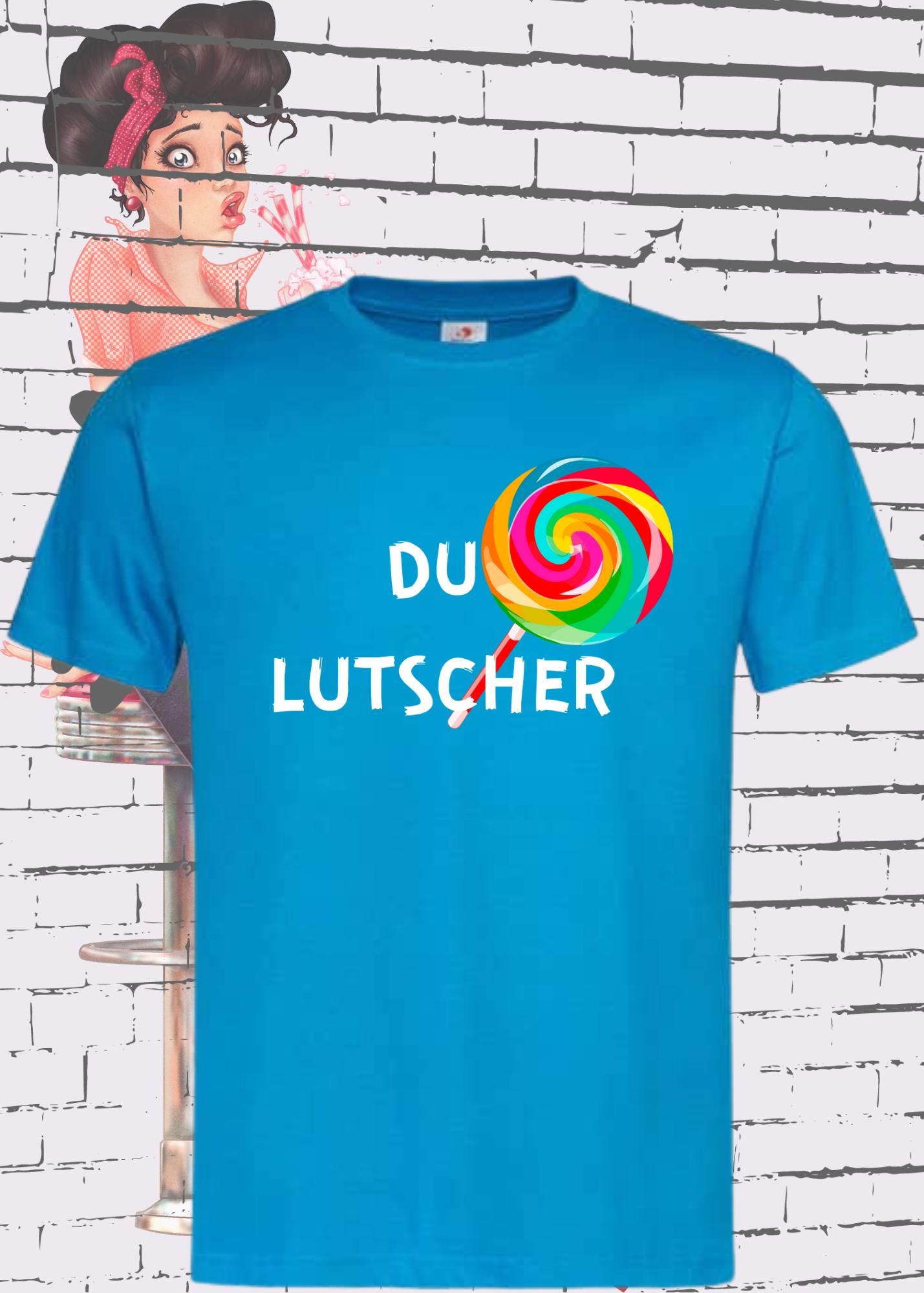 π Unisex T-Shirt 'Du Lutscher' - Witziges Statement Shirt π