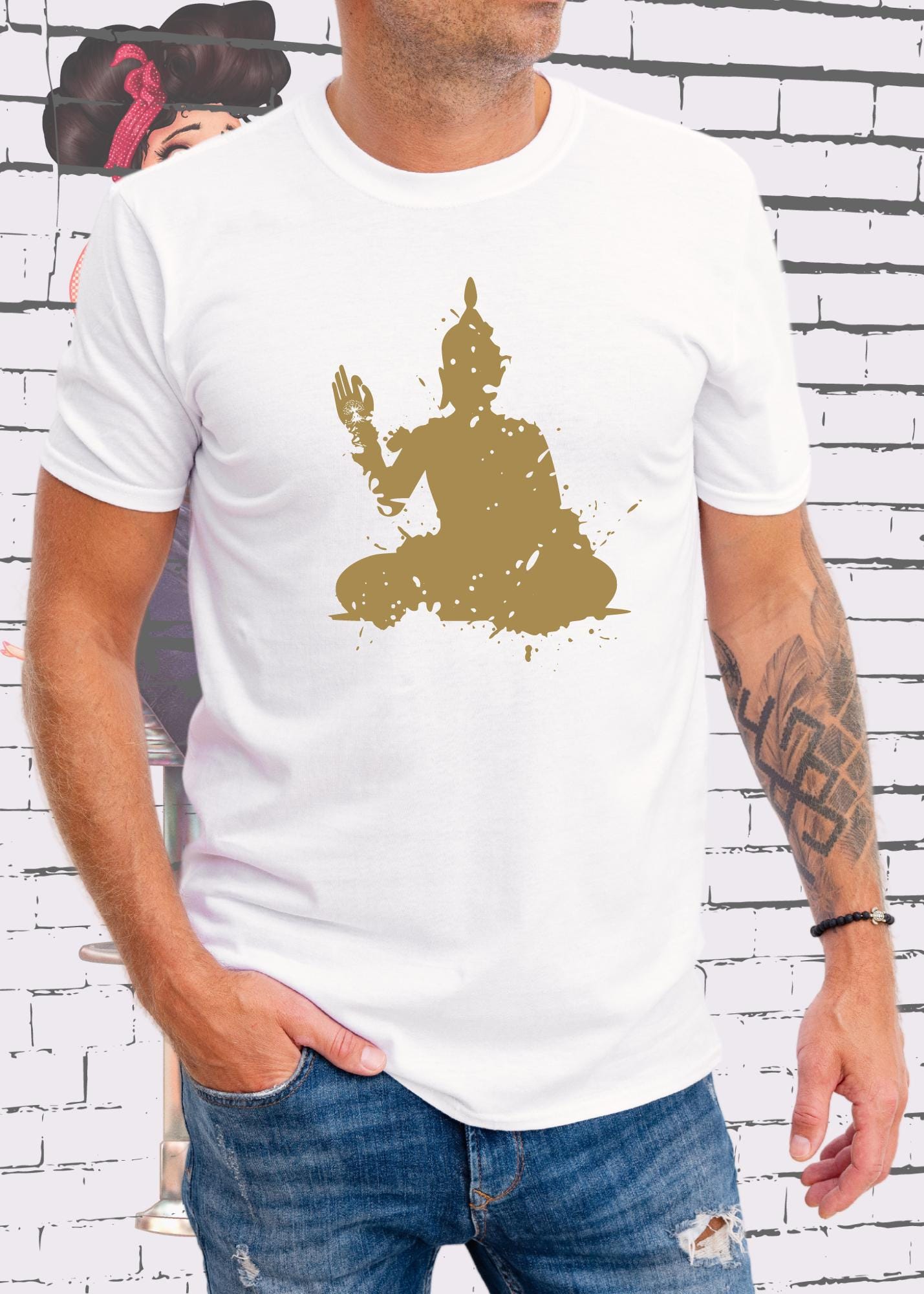 👕 Unisex T-Shirt 'Jnana Mudra Buddha' - Spirituelles Weisheits-Shirt 🧘♂️