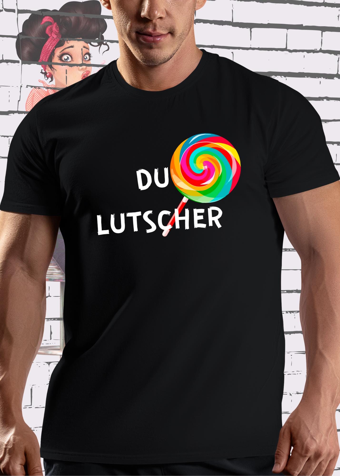 π Unisex T-Shirt 'Du Lutscher' - Witziges Statement Shirt π