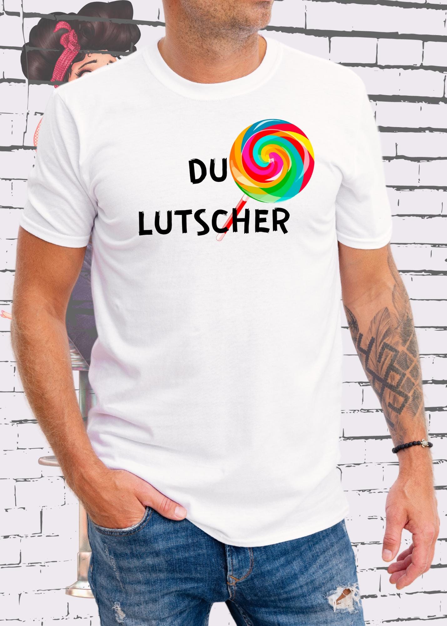 π Unisex T-Shirt 'Du Lutscher' - Witziges Statement Shirt π