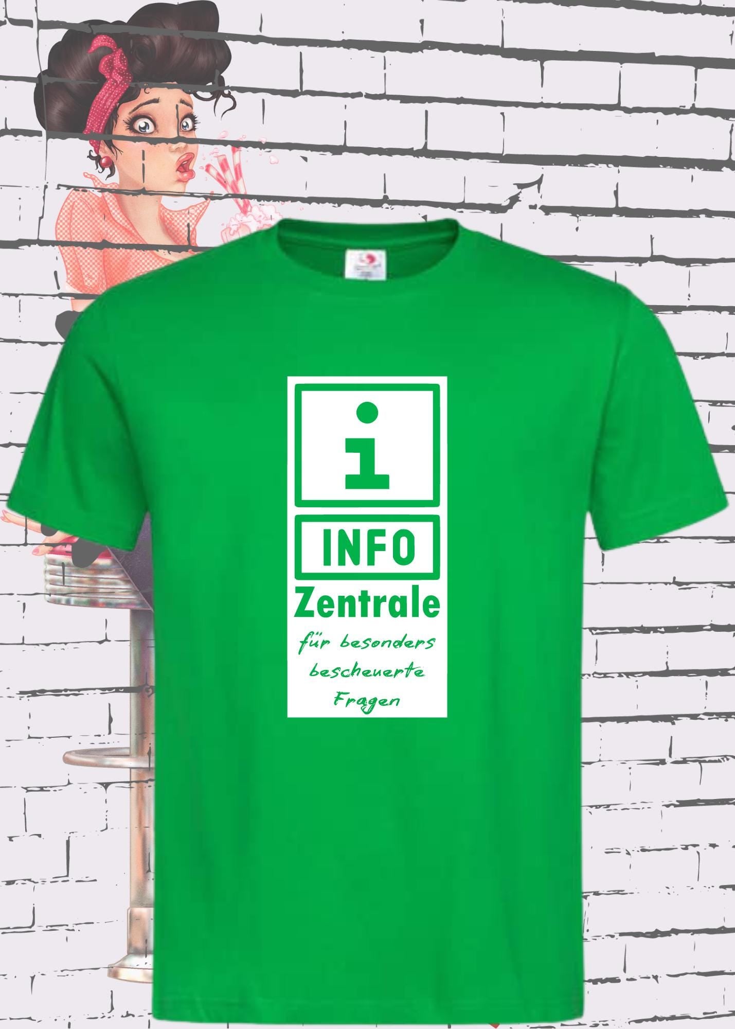 👕 'Info Zentrale für bescheuerte Fragen' - Sarkastisches Leidgeprüften Unisex T-Shirt 🙄