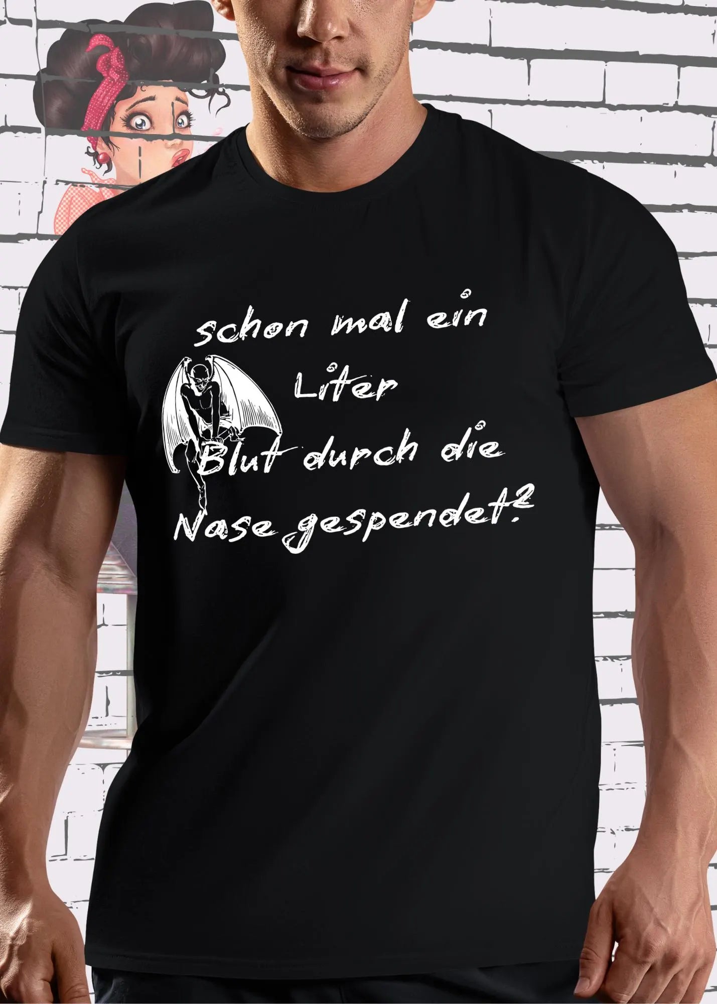 🩸👃Herren T-Shirt 'Schon mal ein Liter Blut durch die Nase gespendet?' 😅🥊