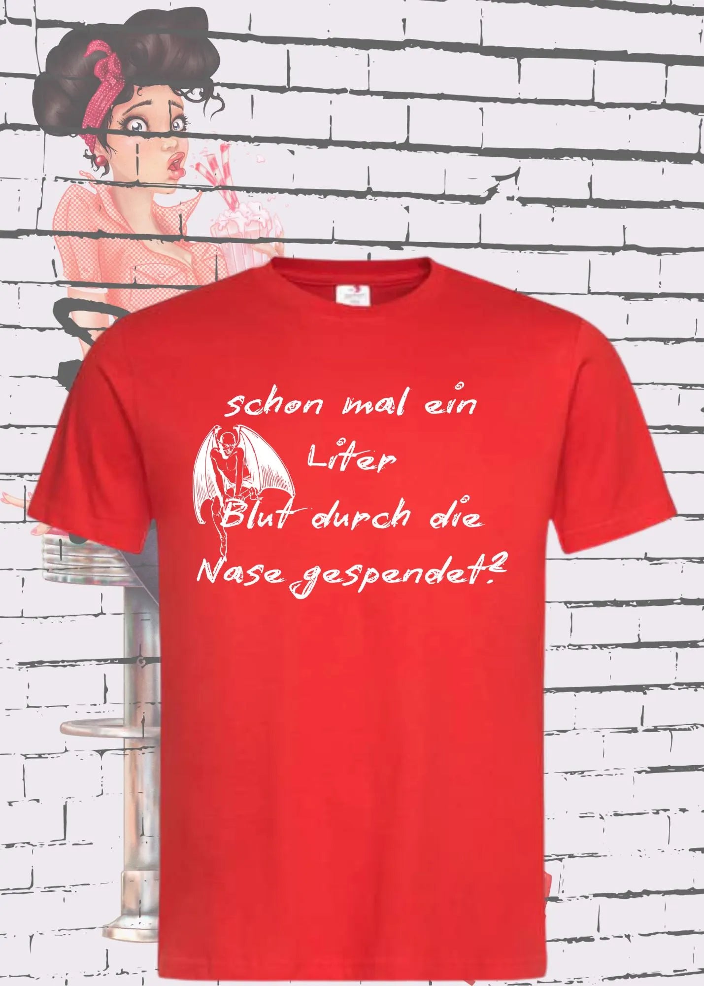 🩸👃Herren T-Shirt 'Schon mal ein Liter Blut durch die Nase gespendet?' 😅🥊