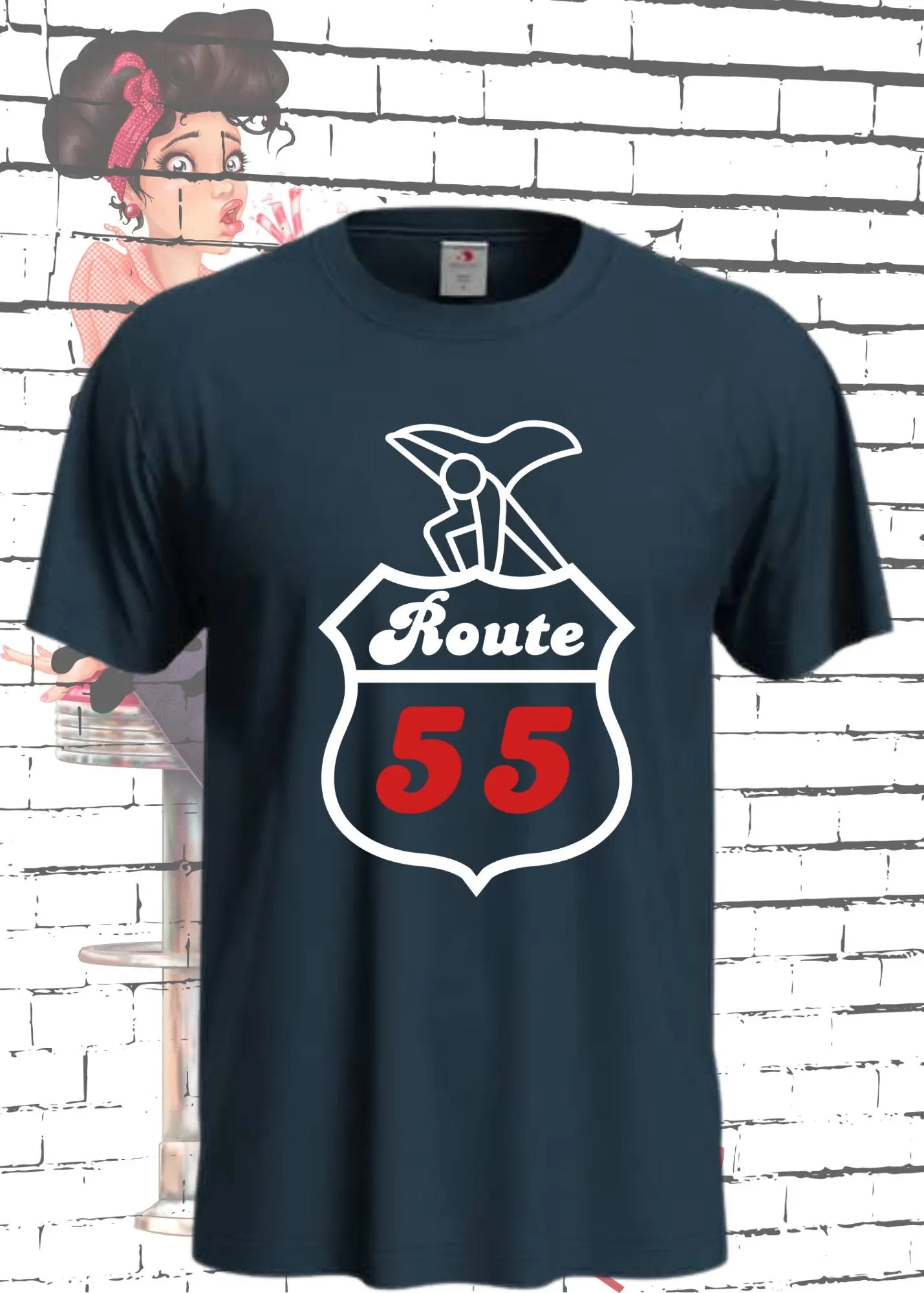 π Route 55 - Unisex T-Shirt zum 55. Geburtstag! πβ¨ Geschenkidee mit Spruch