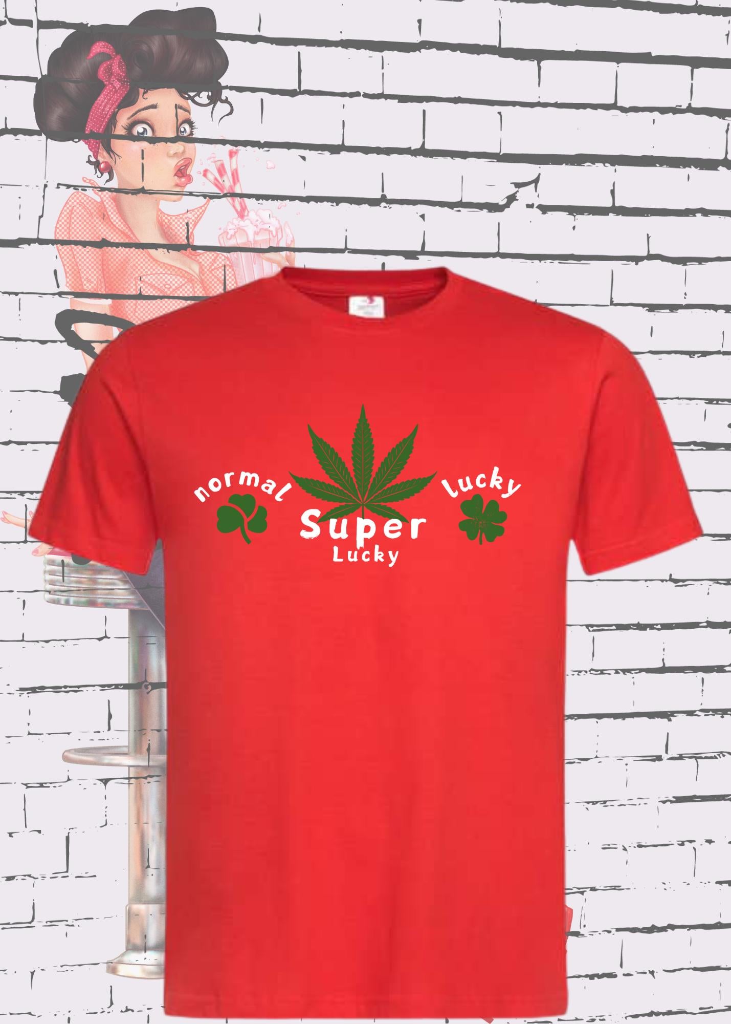 🍀 Normal Lucky Super Lucky! - Witziges Unisex T-Shirt mit Spruch 😂✨