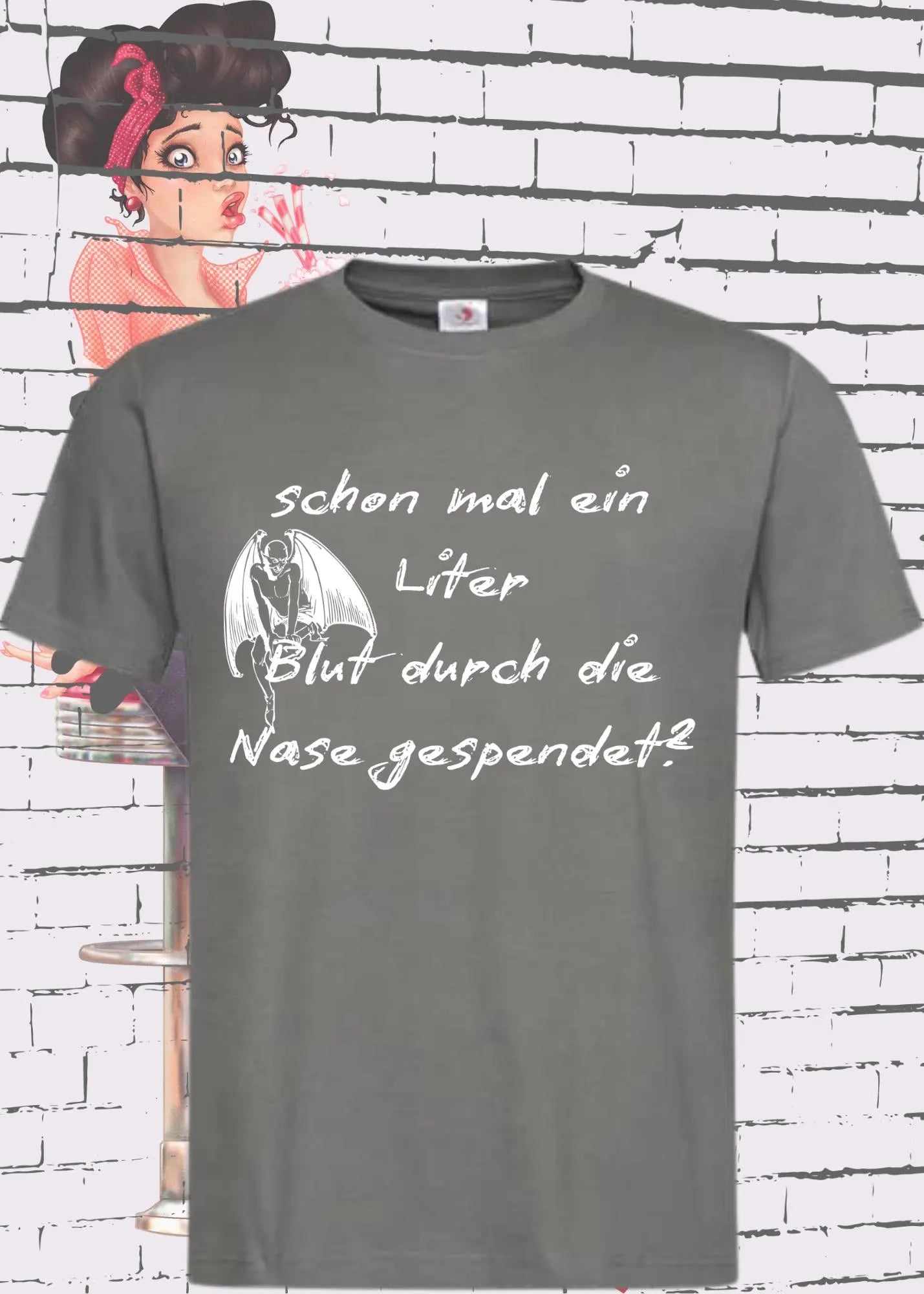 🩸👃Herren T-Shirt 'Schon mal ein Liter Blut durch die Nase gespendet?' 😅🥊