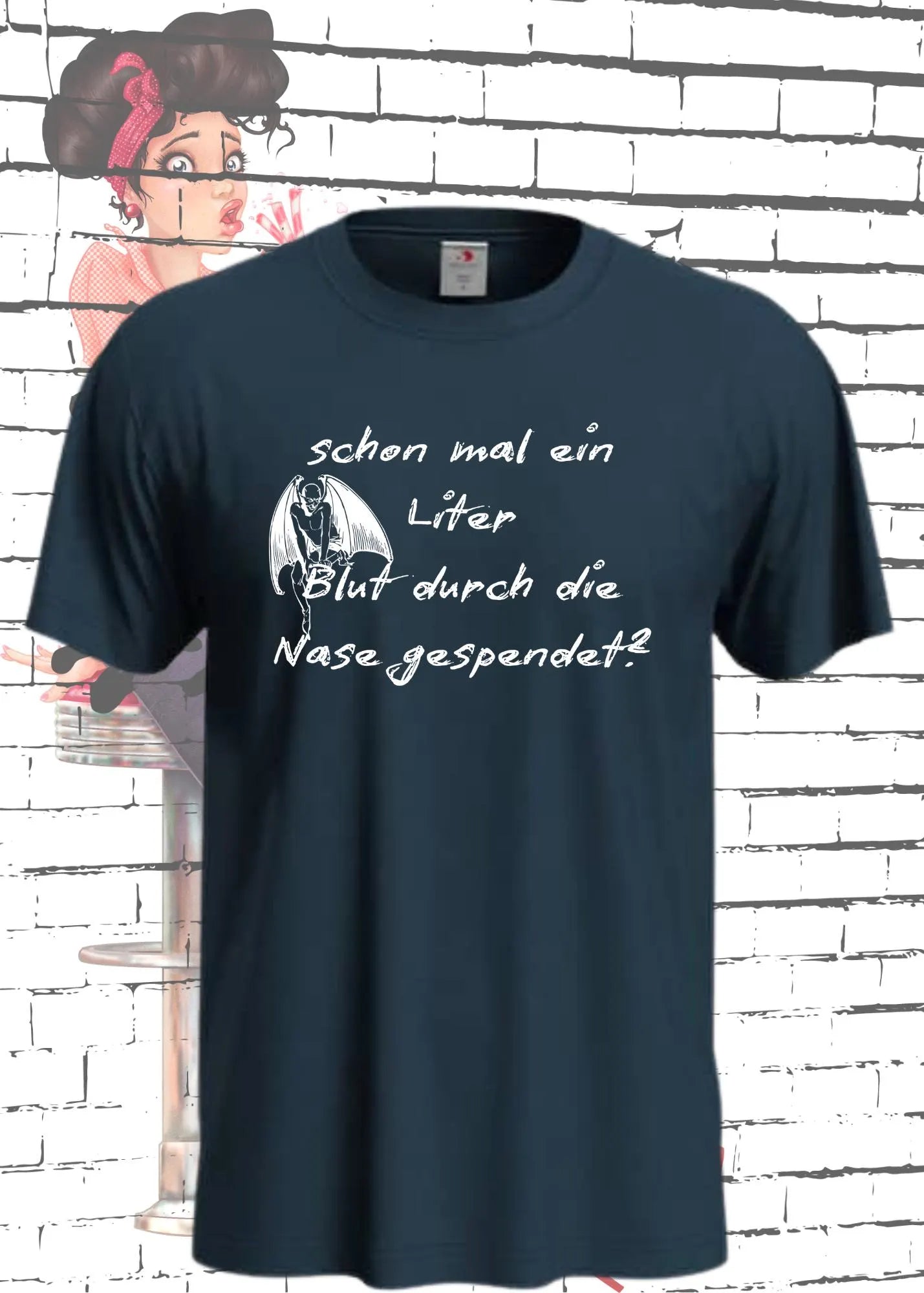 🩸👃Herren T-Shirt 'Schon mal ein Liter Blut durch die Nase gespendet?' 😅🥊