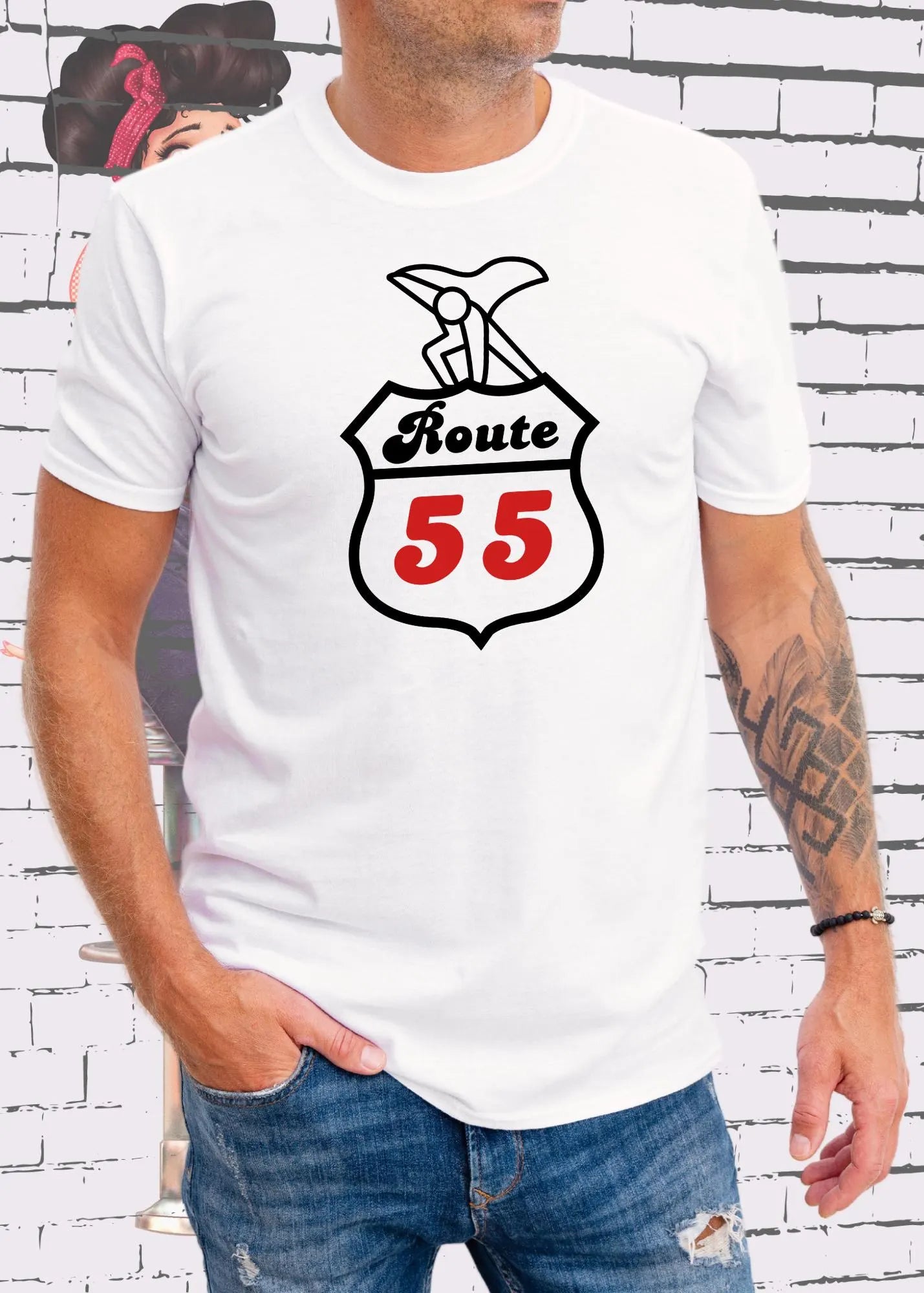 π Route 55 - Unisex T-Shirt zum 55. Geburtstag! πβ¨ Geschenkidee mit Spruch