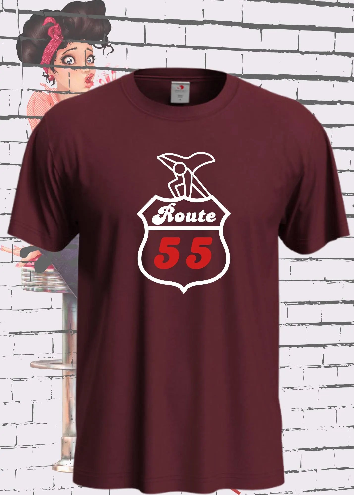 π Route 55 - Unisex T-Shirt zum 55. Geburtstag! πβ¨ Geschenkidee mit Spruch