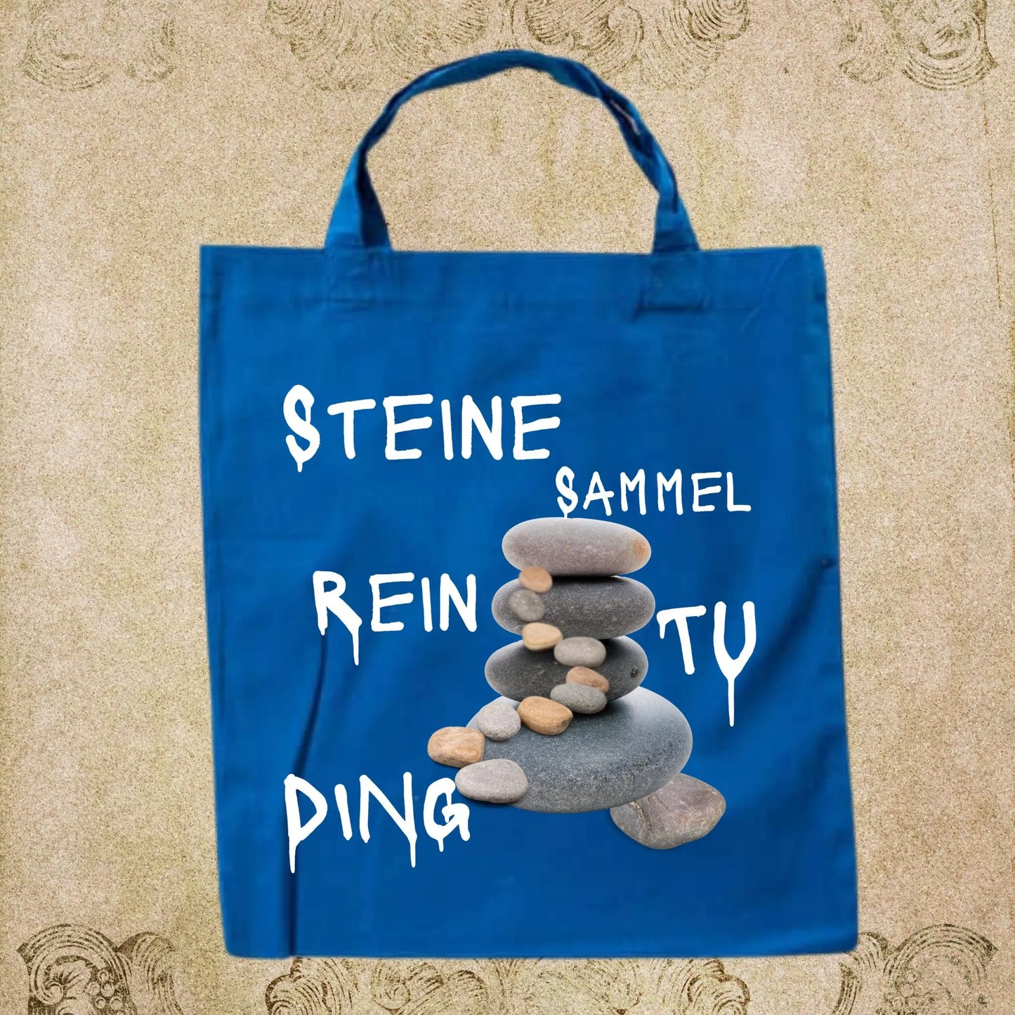 🪨 Steine Sammel Rein Tu Ding! - Baumwolltasche für Steinesammler 38x42cm ✨