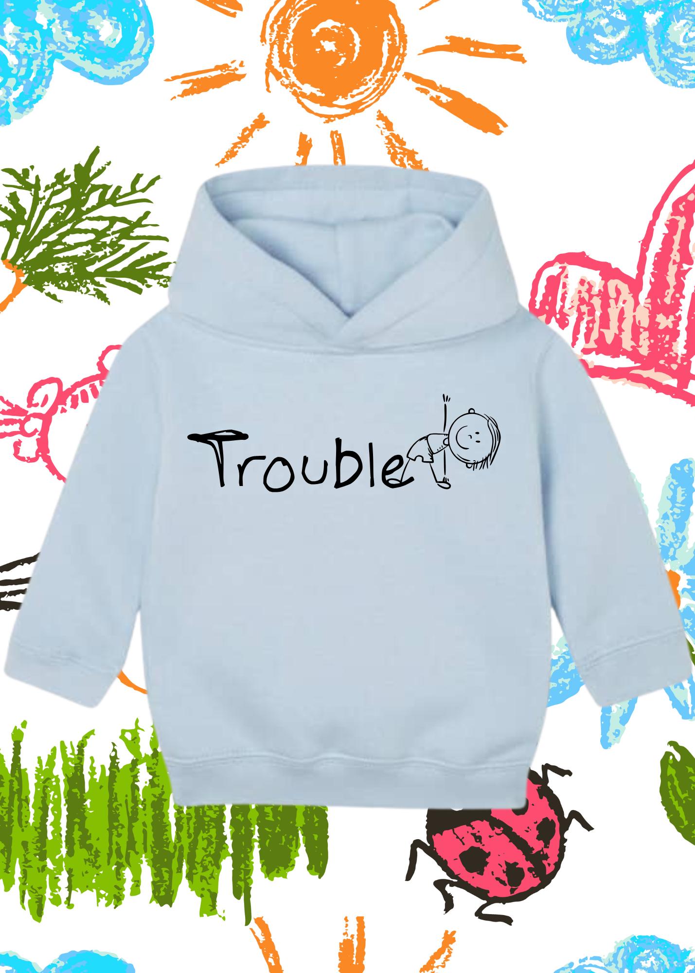 👶 Baby Hoodie 'Trouble' für Jungs 6-24 Monate 💙 Geschenkidee Babyboy Kapuzenpulli