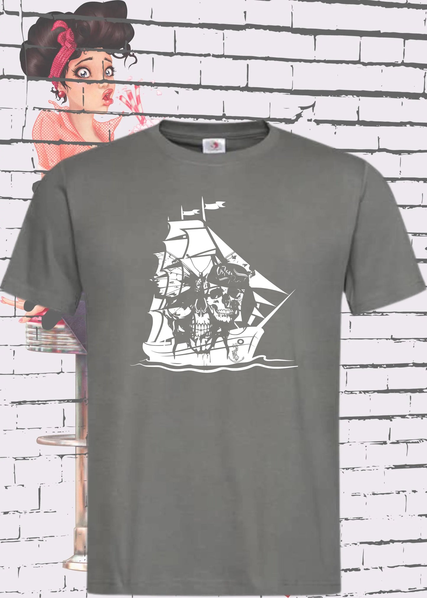 🏴☠️ Ostsee Pirat Unisex T-Shirt - Witziges Spruch Shirt mit Schiff Design ⚓