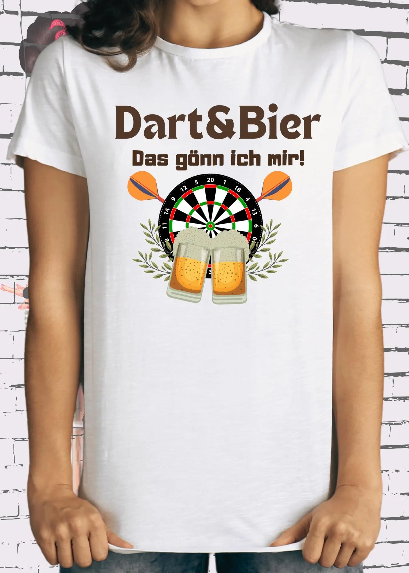 🎯 T-Shirt Dart & Bier das Gönn ich mir 🍺 Witziges T-Shirt mit Spruch 😂 Geschenkidee Unisex 🎁