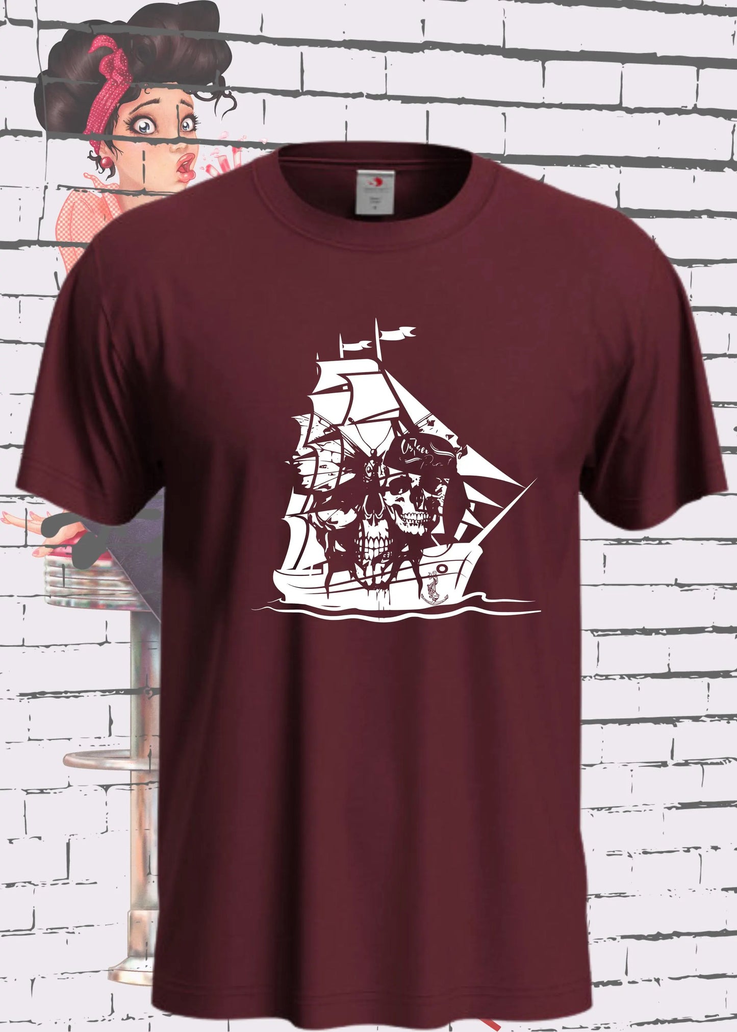 🏴☠️ Ostsee Pirat Unisex T-Shirt - Witziges Spruch Shirt mit Schiff Design ⚓