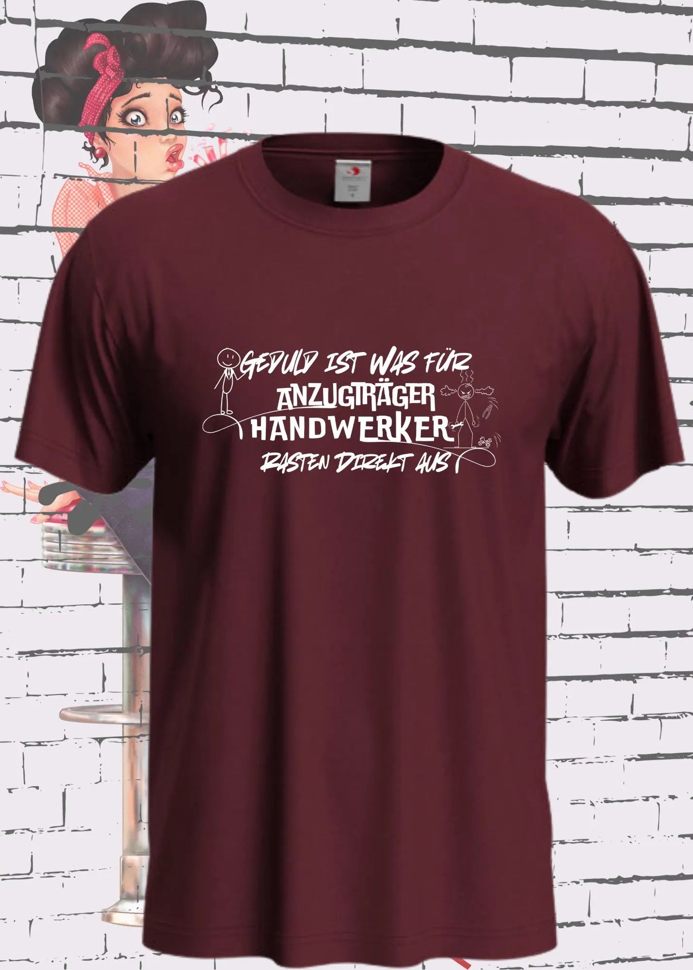 Geduld ist was für Anzugträger Handwerker rasten direkt aus - Lustiges Handwerker T-Shirt Unisex
