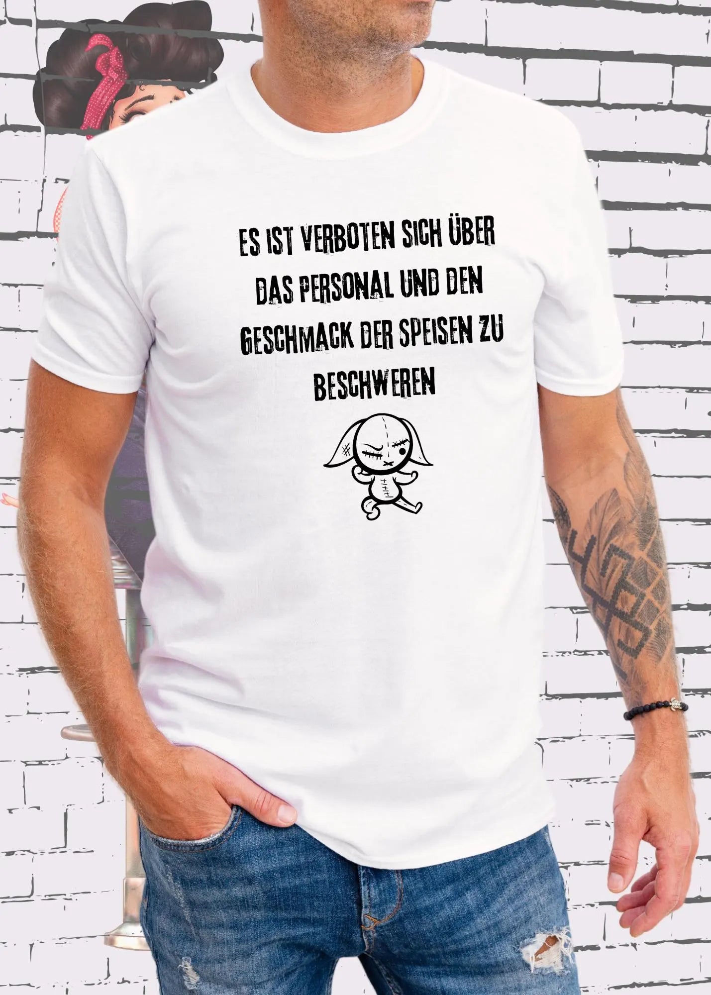 🚫 T-Shirt 'Es ist verboten sich über das Personal und den Geschmack der Speisen zu beschweren' 😂 - Witziges Gastronomie-Shirt 🍽️