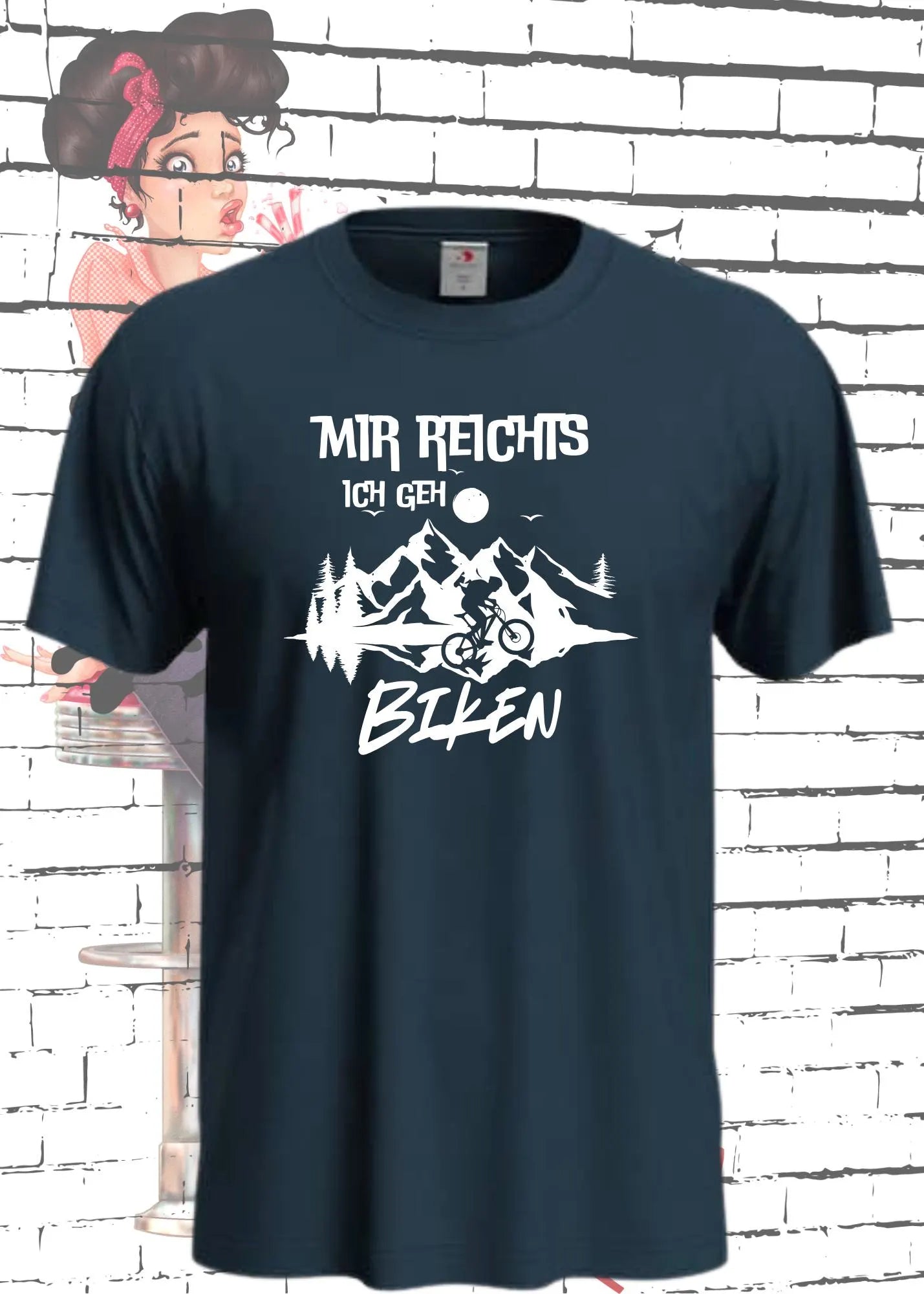 Mir reichts ich geh biken - Lustiges Biker T-Shirt für Fahrrad-Fans