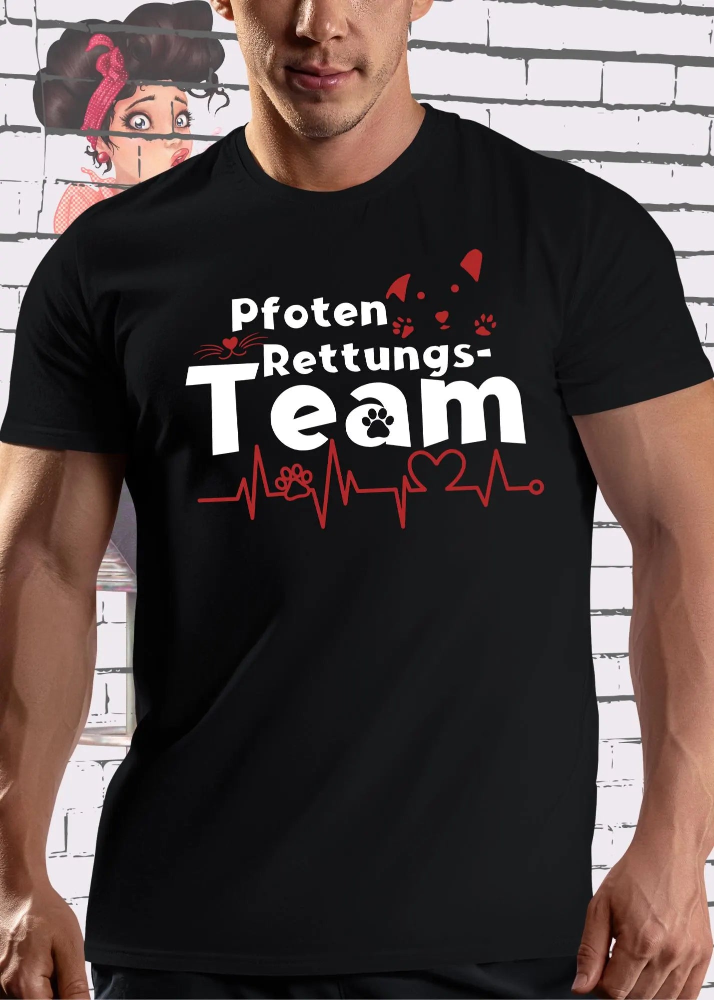 🐾 Pfoten Rettungs-Team Unisex T-Shirt - Geschenkidee für Tierfreunde & Tierärzte 🚑