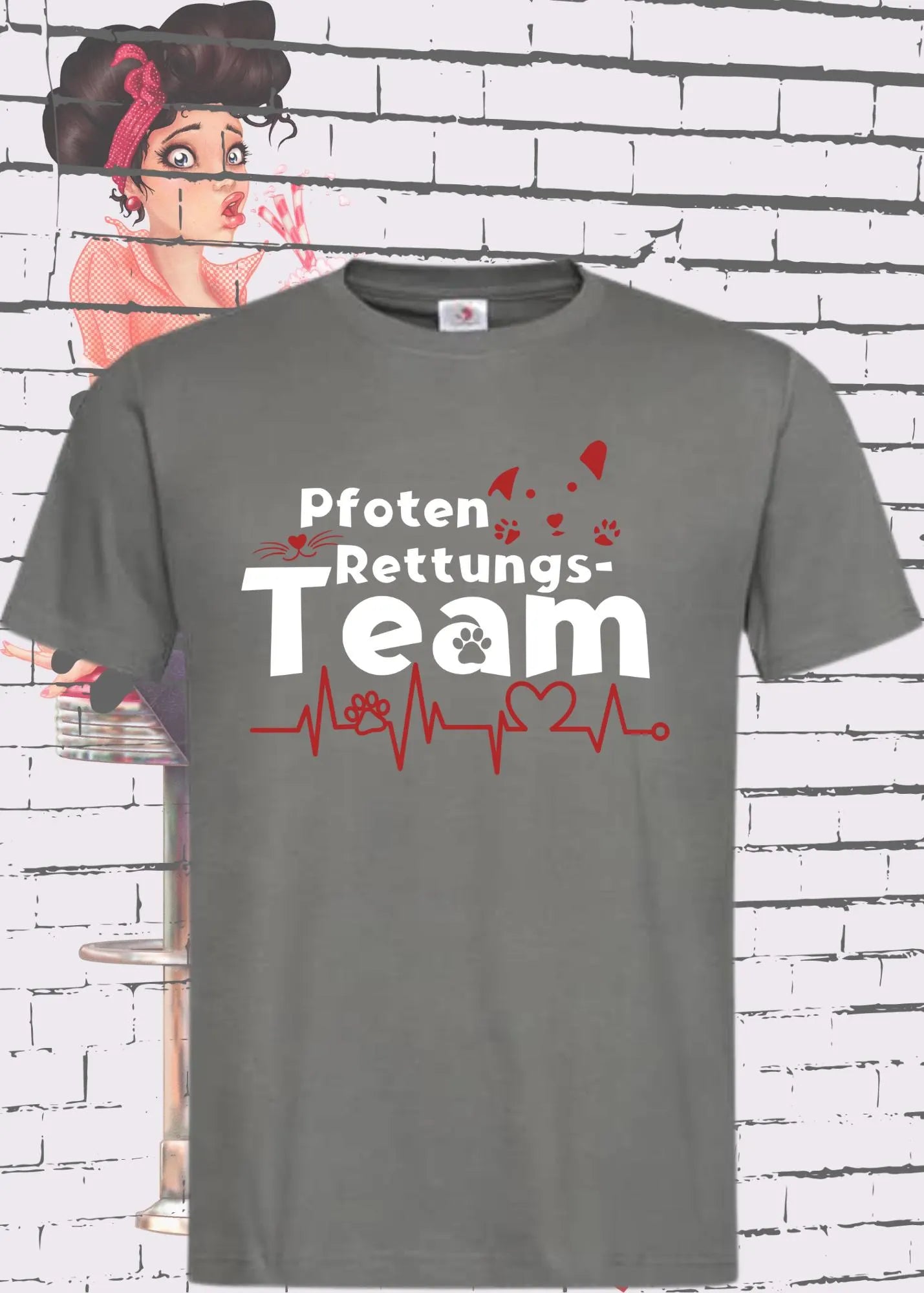 🐾 Pfoten Rettungs-Team Unisex T-Shirt - Geschenkidee für Tierfreunde & Tierärzte 🚑