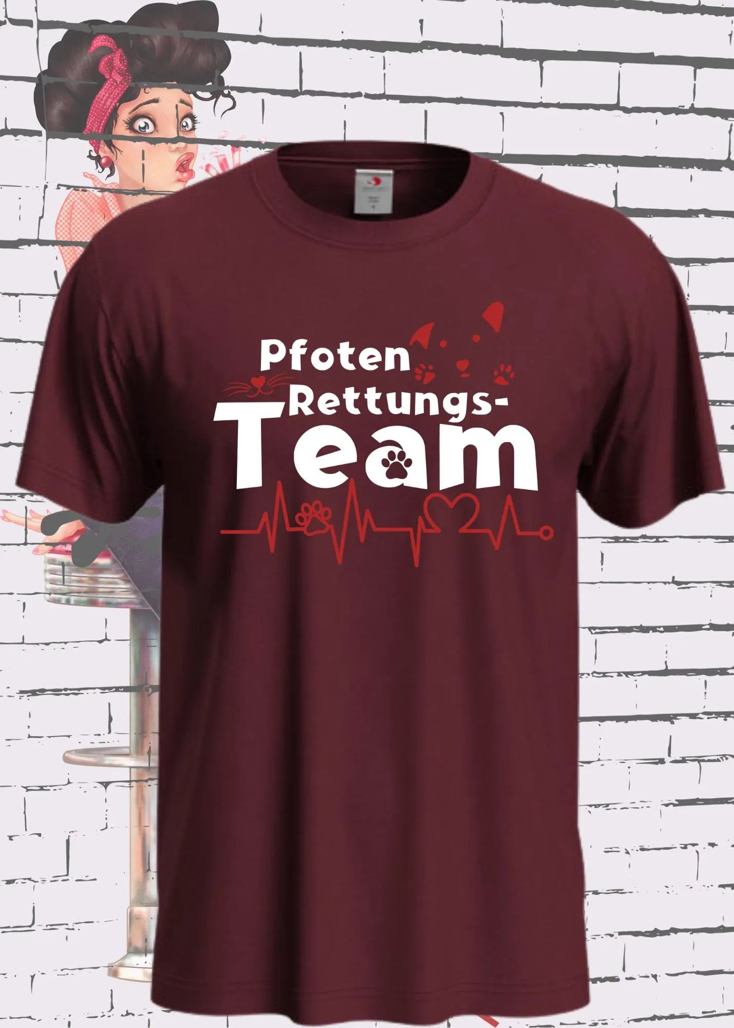 🐾 Pfoten Rettungs-Team Unisex T-Shirt - Geschenkidee für Tierfreunde & Tierärzte 🚑