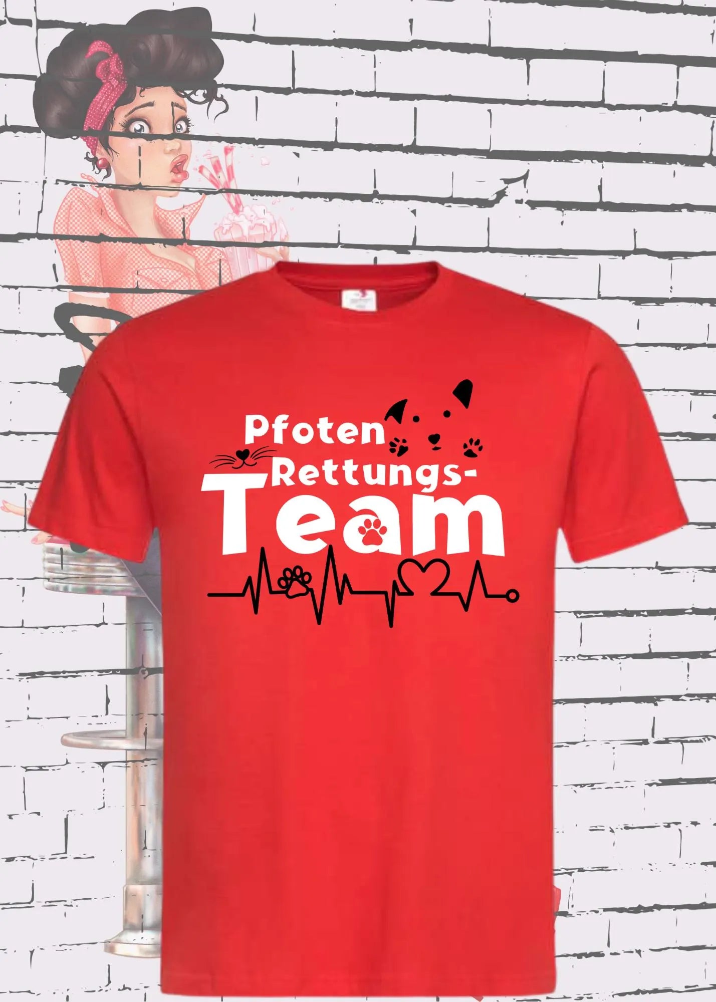🐾 Pfoten Rettungs-Team Unisex T-Shirt - Geschenkidee für Tierfreunde & Tierärzte 🚑