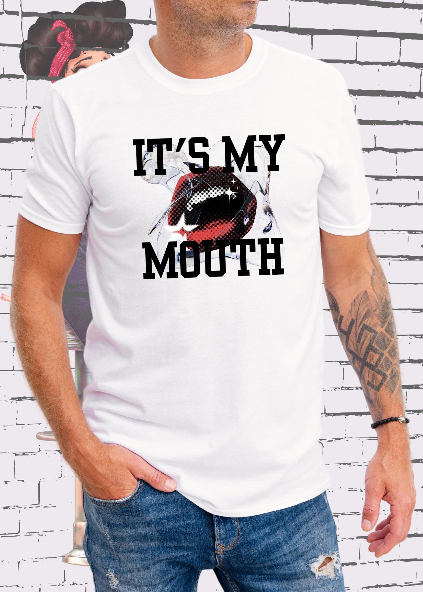 Unisex T-Shirt It's my Mouth - Sexy Lippen Motiv Statement Shirt