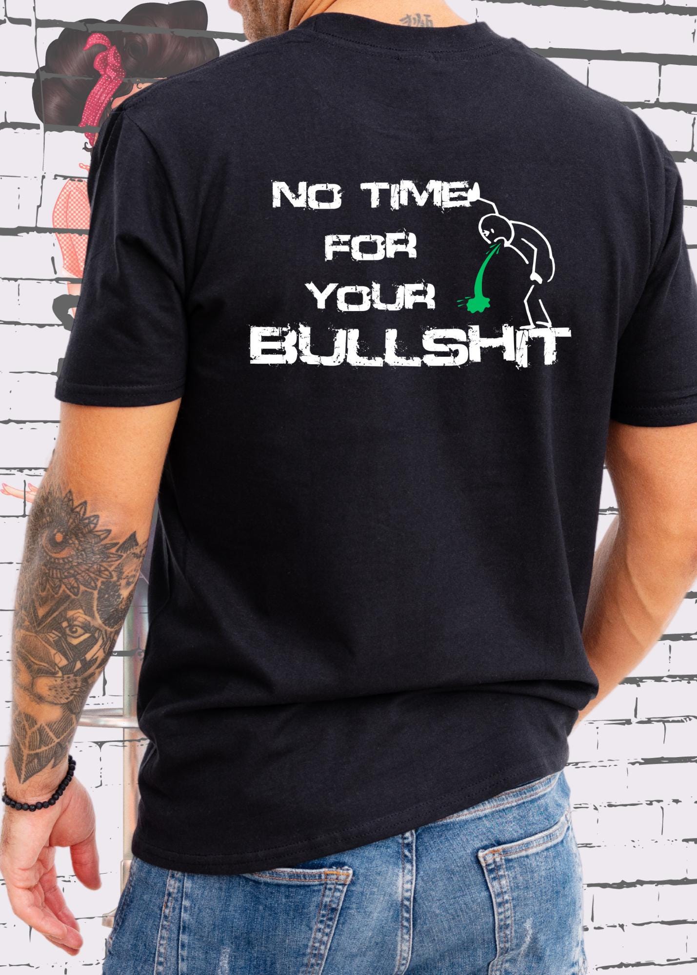 👕 Unisex T-Shirt 'No Time for your Bullshit' - Direktes Statement Shirt ⏰