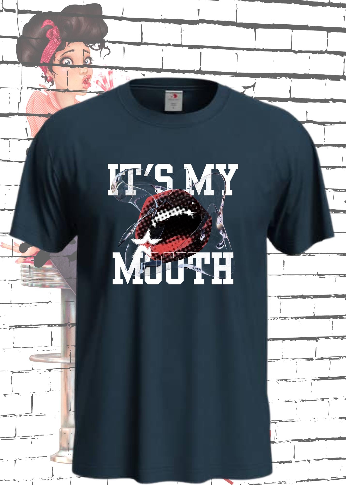 Unisex T-Shirt It's my Mouth - Sexy Lippen Motiv Statement Shirt