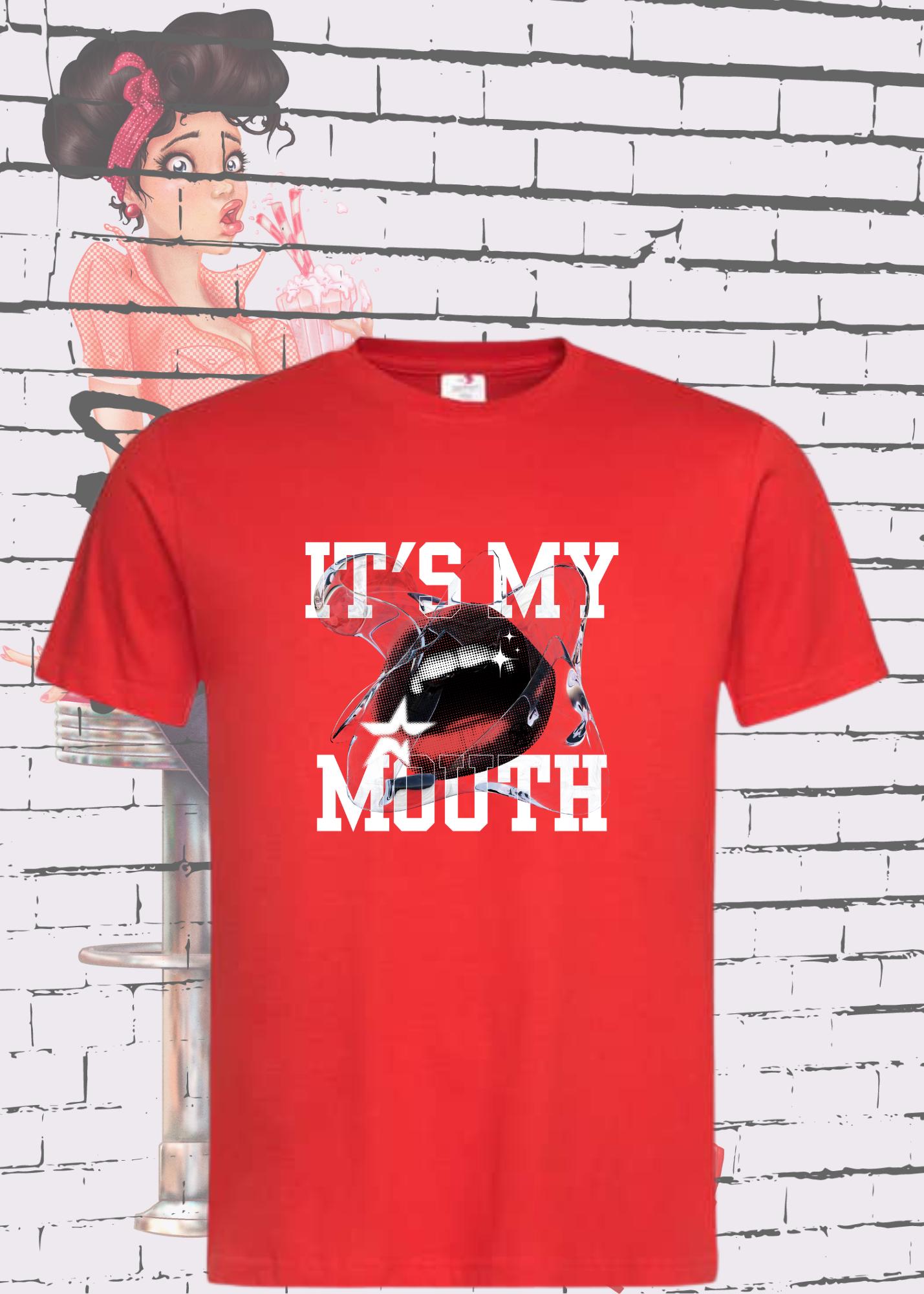 Unisex T-Shirt It's my Mouth - Sexy Lippen Motiv Statement Shirt