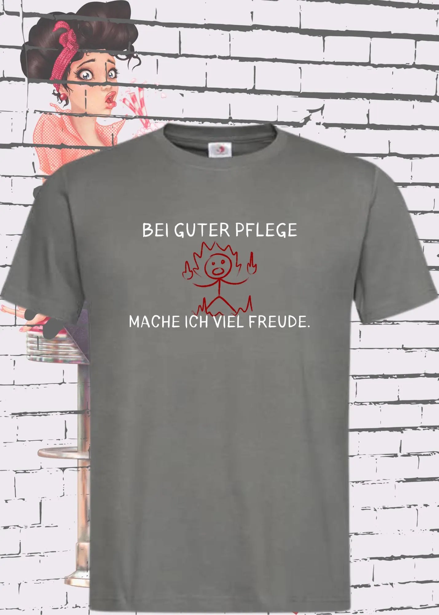 π Unisex T-Shirt - Bei guter Pflege mache ich viel Freude!! π