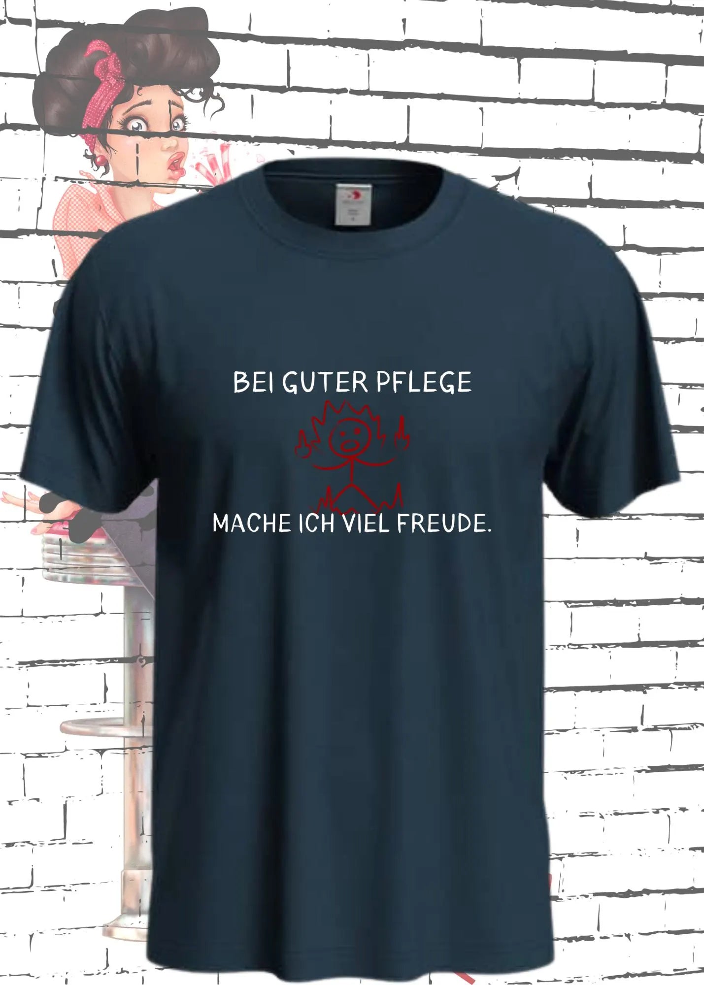 π Unisex T-Shirt - Bei guter Pflege mache ich viel Freude!! π