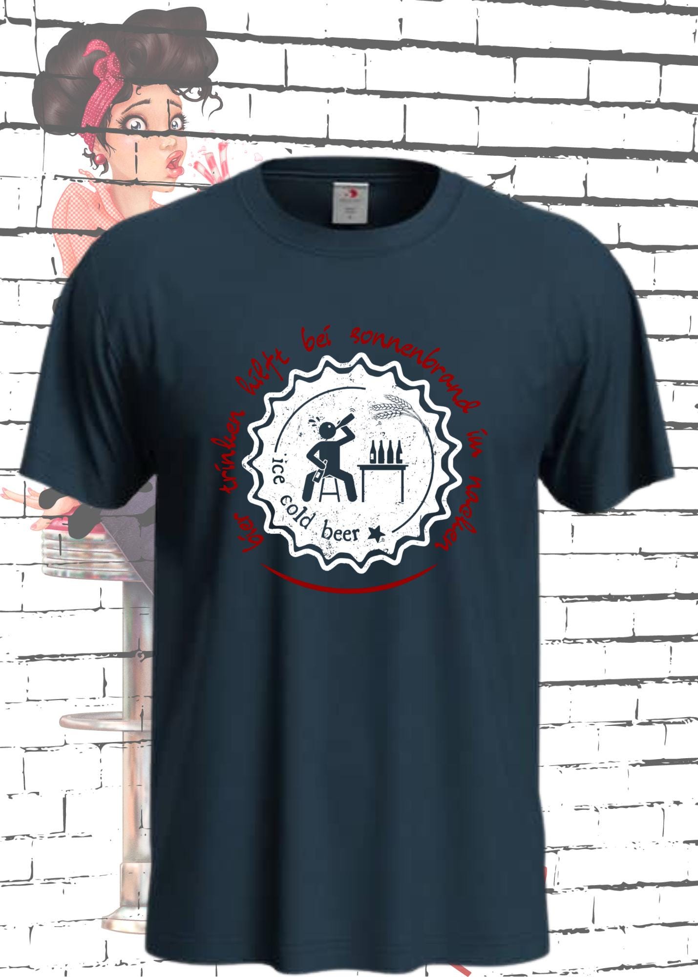 πΊ Bier trinken hilft bei Sonnenbrand im Nacken T-Shirt βοΈ Witzige Geschenkidee π Statement Shirt π Unisex π