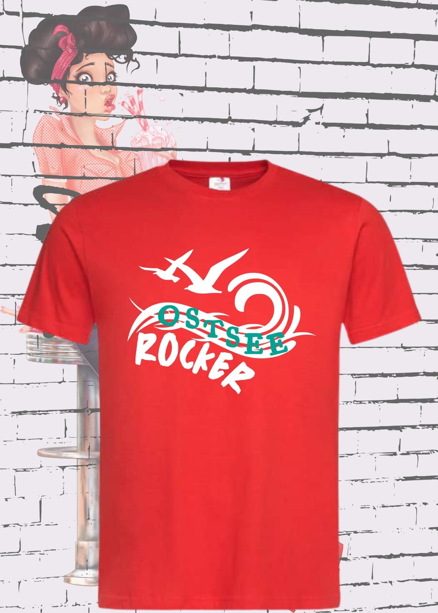 🌊 T-Shirt 'Ostsee Rocker' - Norddeutschland Geschenk Unisex Küsten-Style
