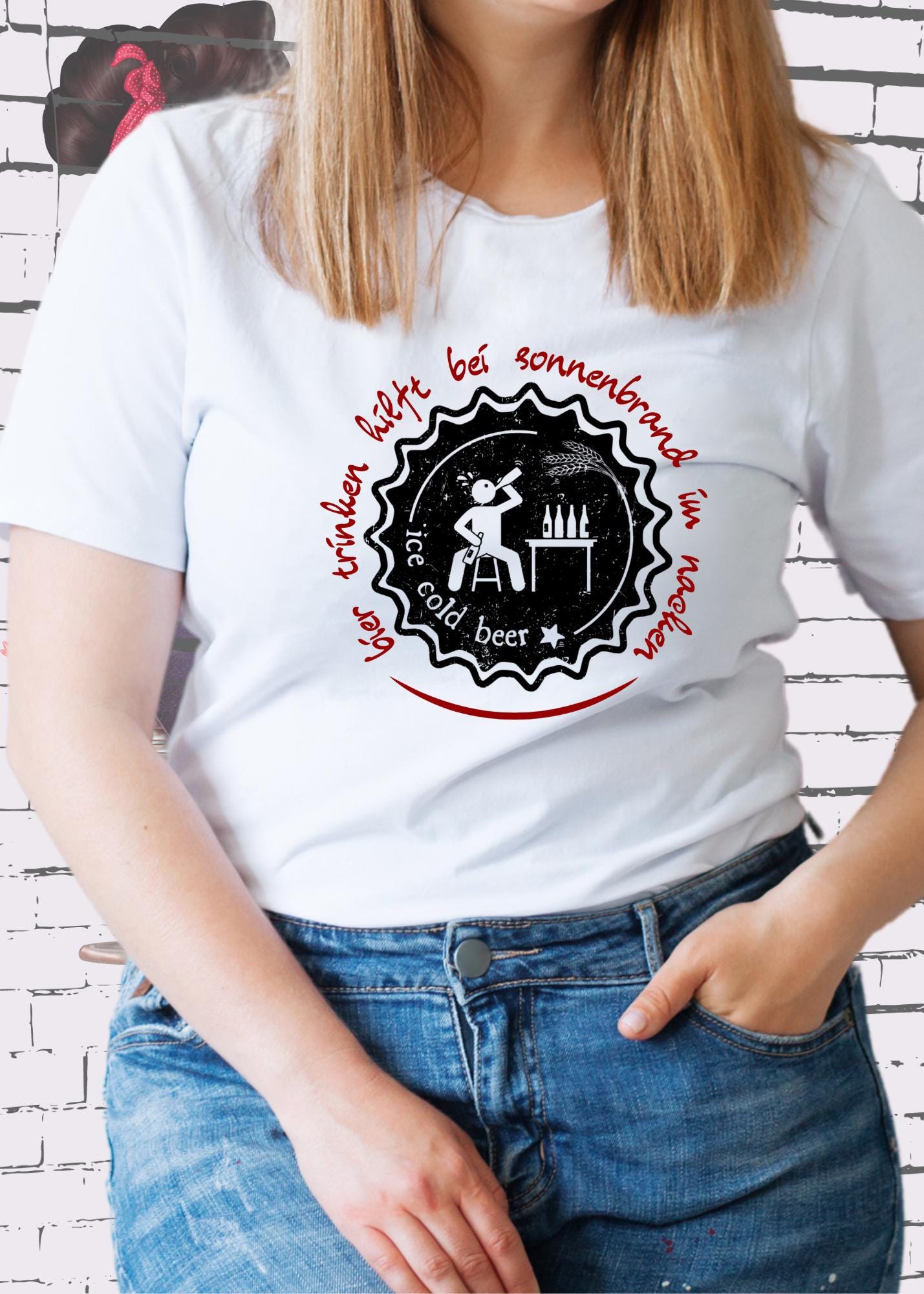 πΊ Bier trinken hilft bei Sonnenbrand im Nacken T-Shirt βοΈ Witzige Geschenkidee π Statement Shirt π Unisex π