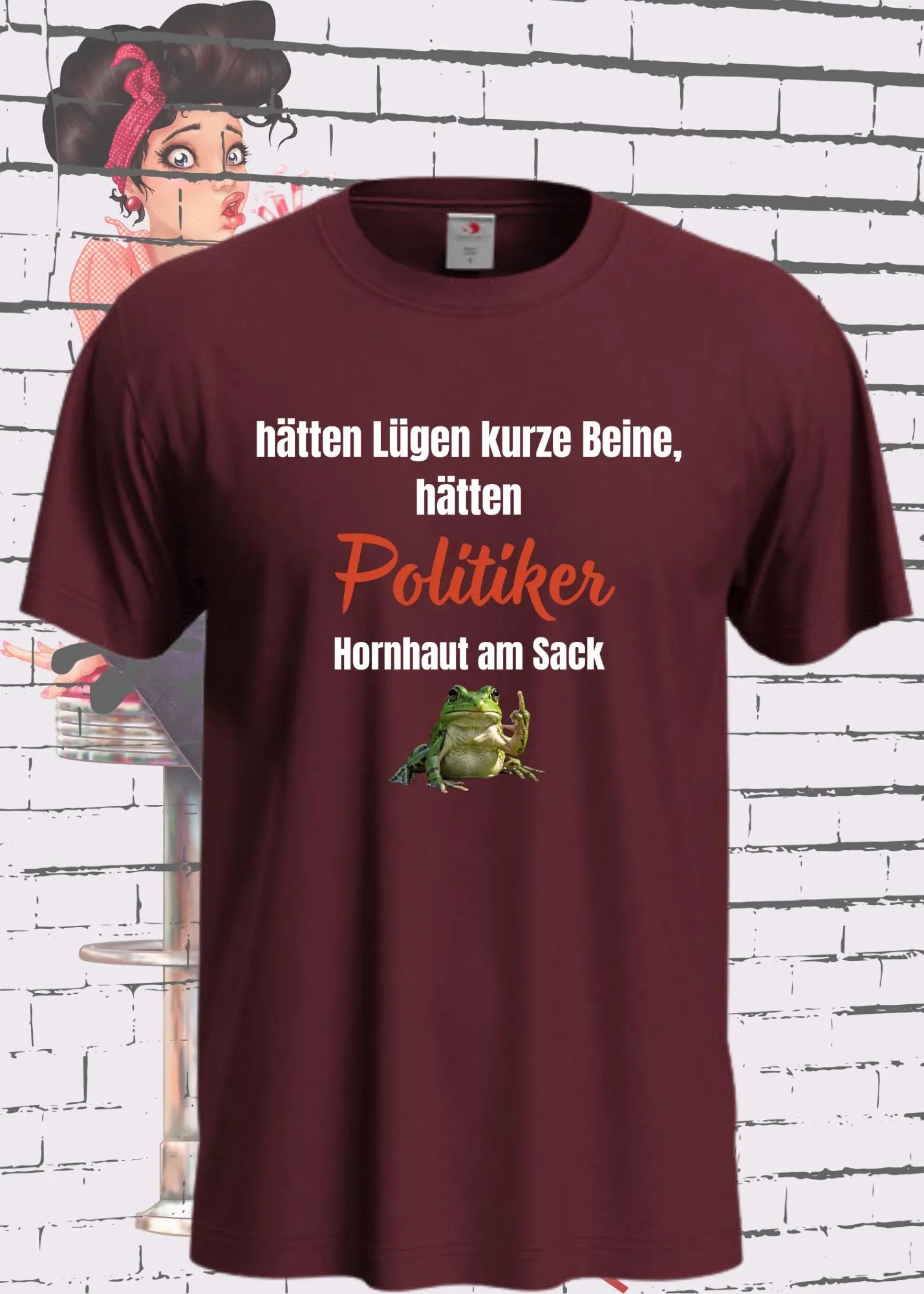 😂 T-Shirt Hätten Lügen kurze Beine, hätten Politiker Hornhaut am Sack 🤣 Witziges T-Shirt 🎁 Unisex