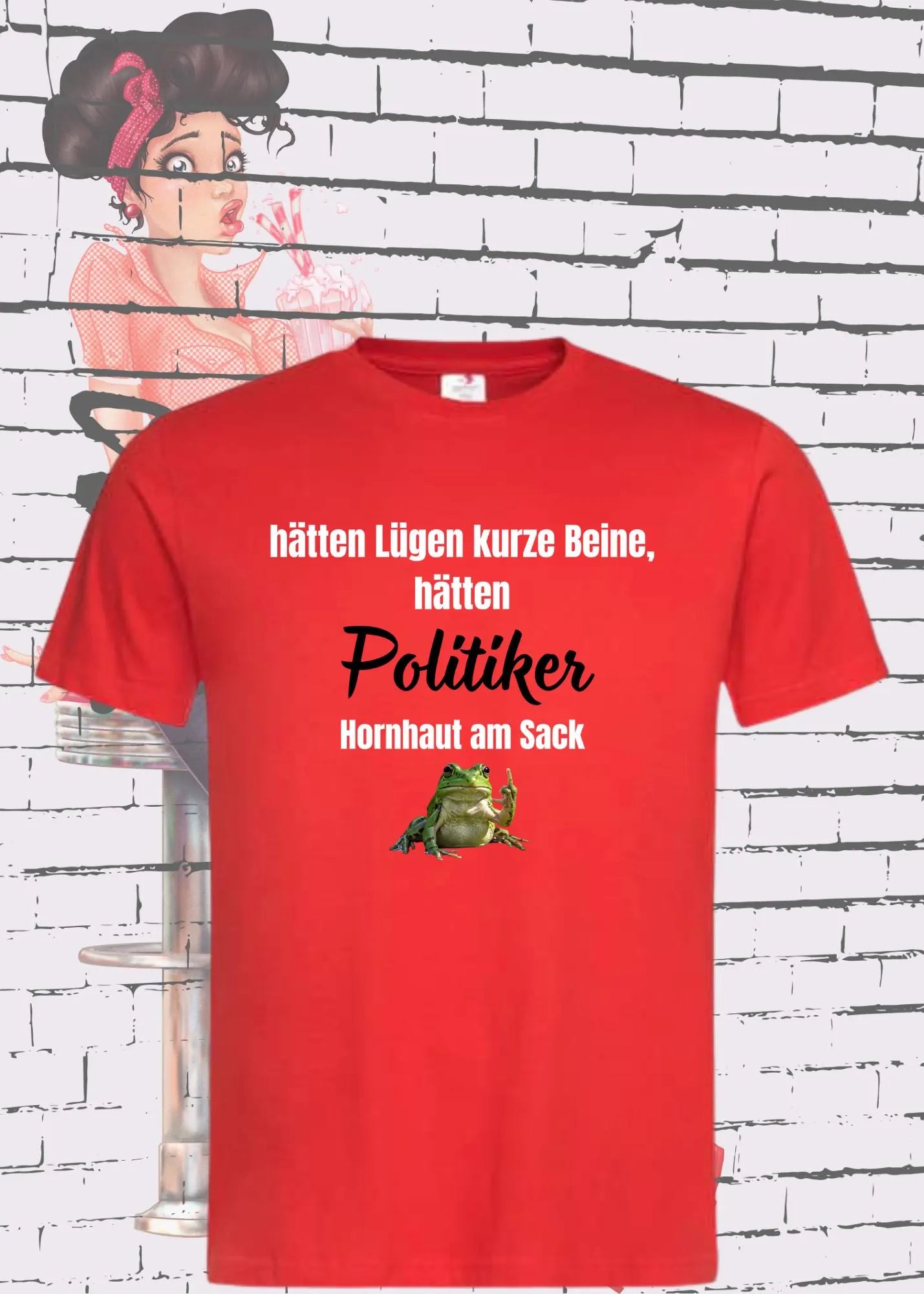 😂 T-Shirt Hätten Lügen kurze Beine, hätten Politiker Hornhaut am Sack 🤣 Witziges T-Shirt 🎁 Unisex