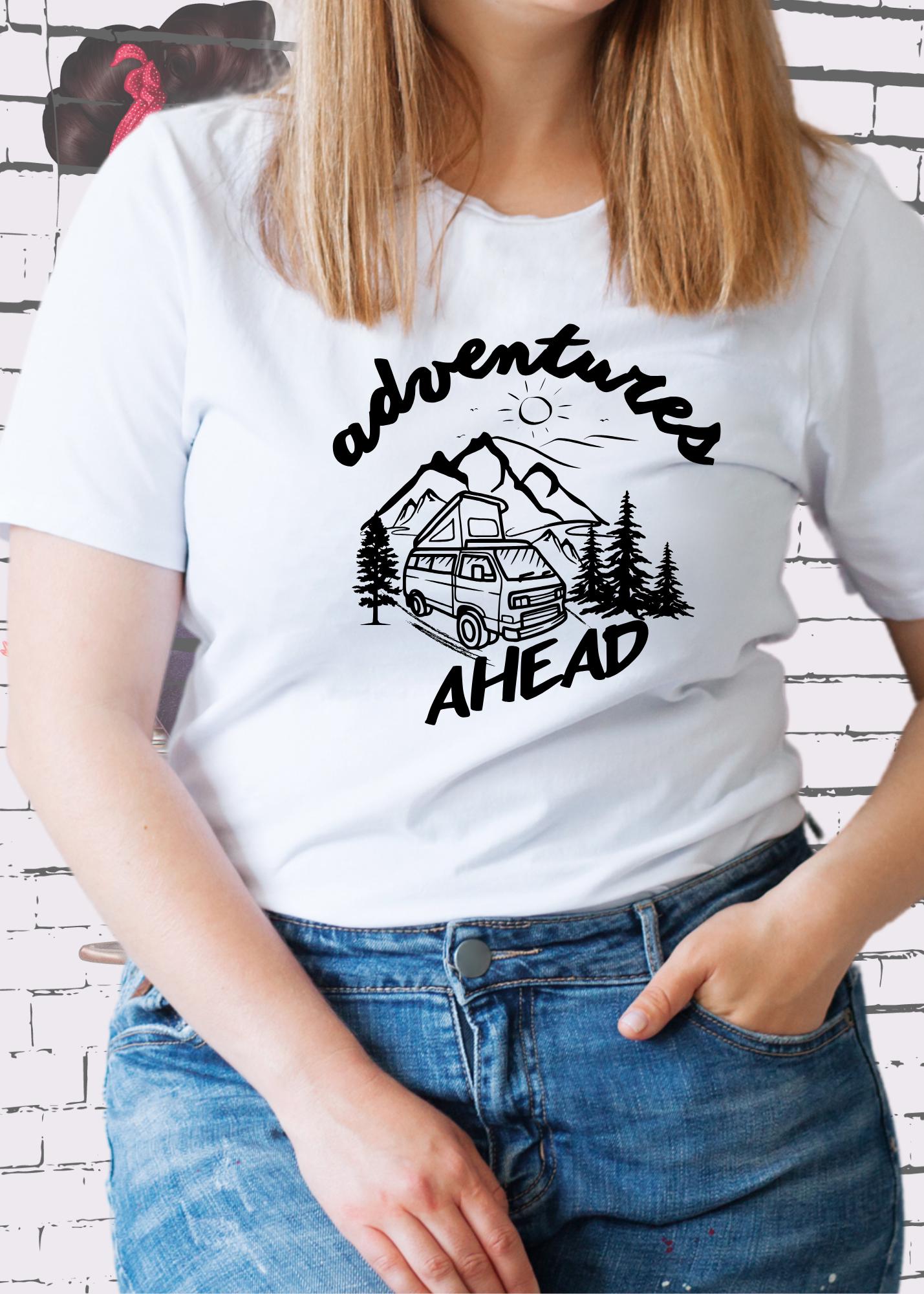 🌟 Unisex T-Shirt 'Adventures Ahead' - Abenteuer Shirt ✨