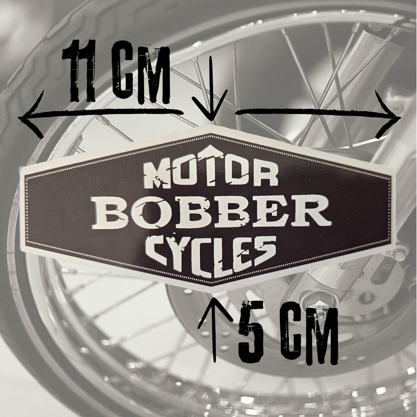 Motor Bobber Cycles Aufkleber 11x5cm - Motorrad Tank Sticker