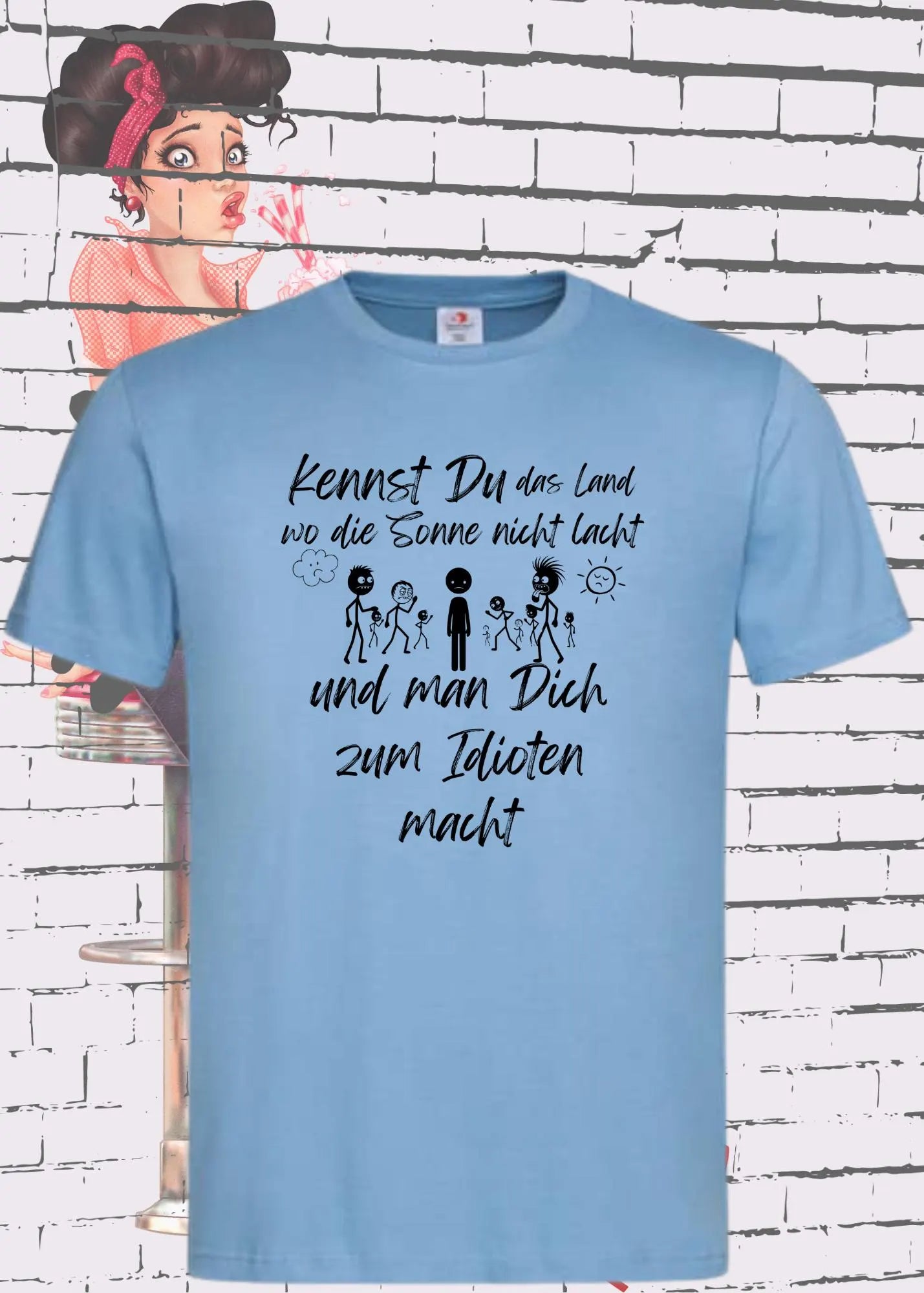 🌧️ Unisex T-Shirt 'Kennst du das Land?' - Lustiger Spruch Shirt 😄