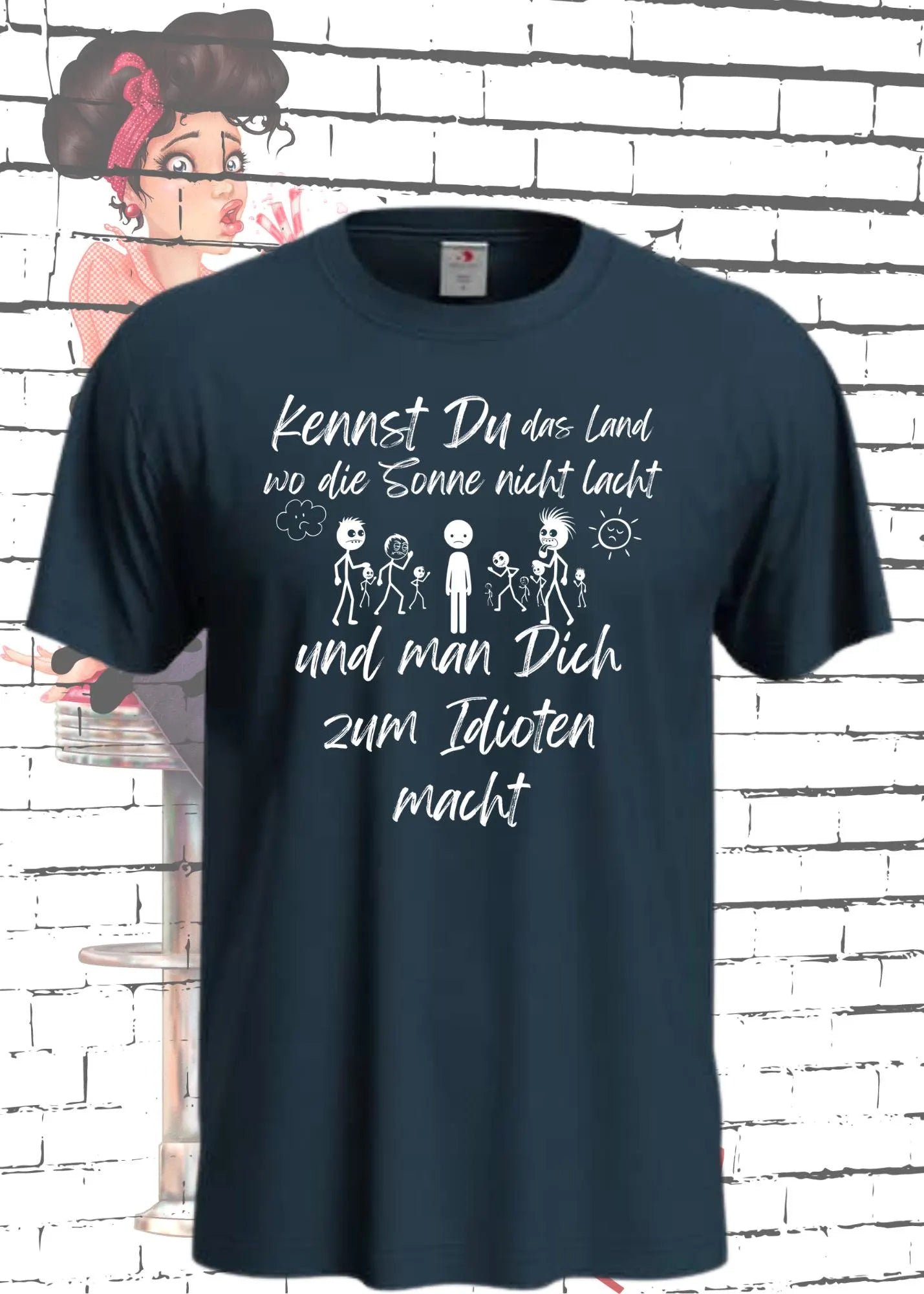 🌧️ Unisex T-Shirt 'Kennst du das Land?' - Lustiger Spruch Shirt 😄