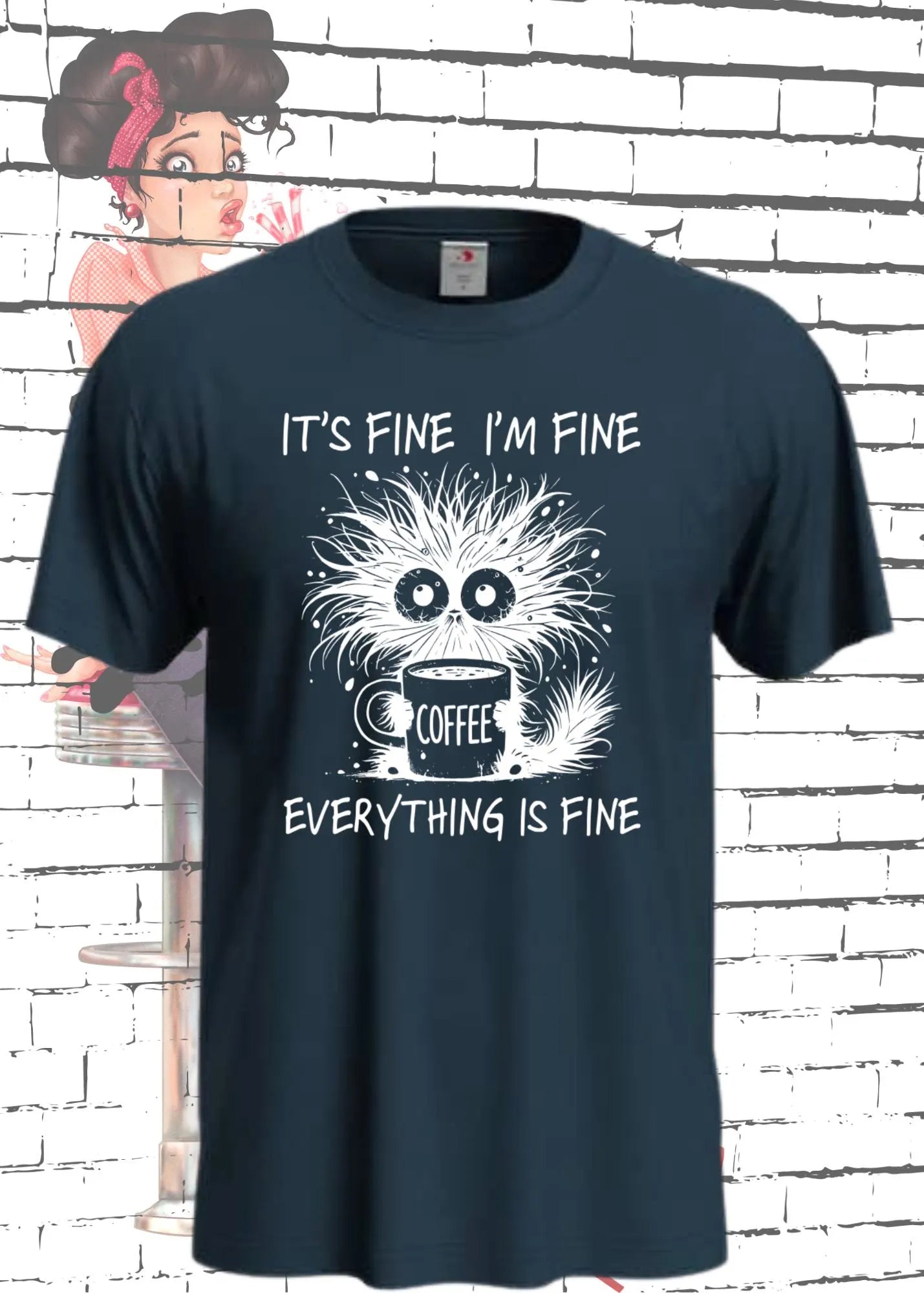 π₯ T-Shirt It's fine I'm fine everything is fine π± Katzenspruch Geschenkidee Unisex π
β¨