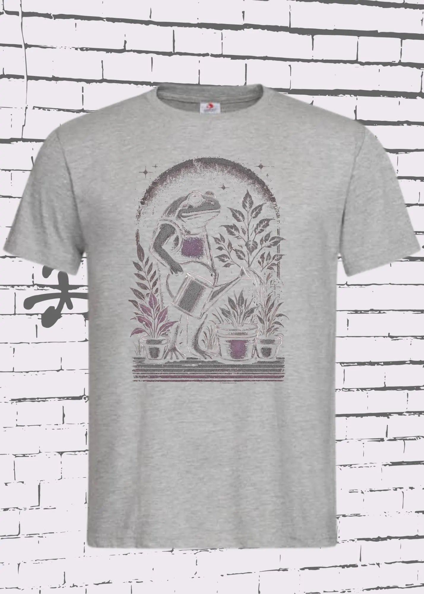 🐸 T-Shirt Growing good Vibes - Frosch gießt Blumen Geschenkidee Unisex 🌸✨