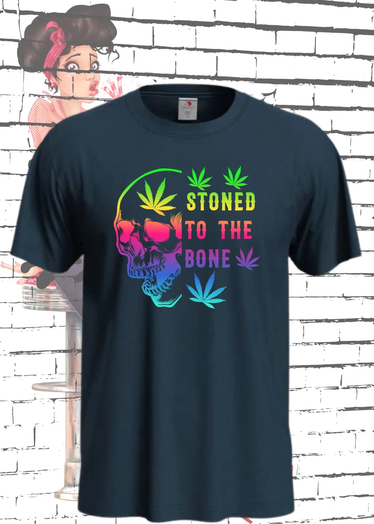 πΈπ T-Shirt 'Stoned to the Bone...' π₯ Geschenkidee Freizeit Unisex mit Spruch