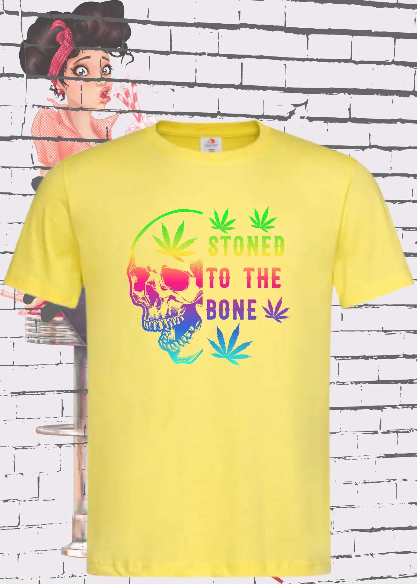 πΈπ T-Shirt 'Stoned to the Bone...' π₯ Geschenkidee Freizeit Unisex mit Spruch