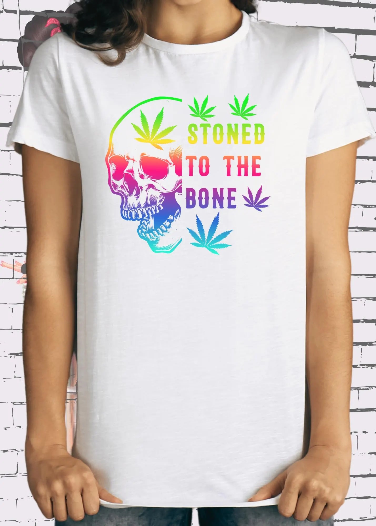 πΈπ T-Shirt 'Stoned to the Bone...' π₯ Geschenkidee Freizeit Unisex mit Spruch