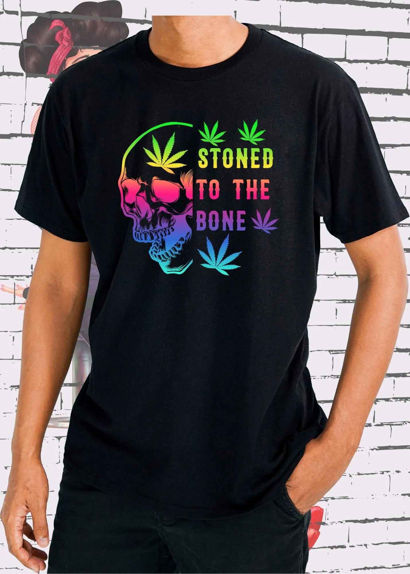 πΈπ T-Shirt 'Stoned to the Bone...' π₯ Geschenkidee Freizeit Unisex mit Spruch