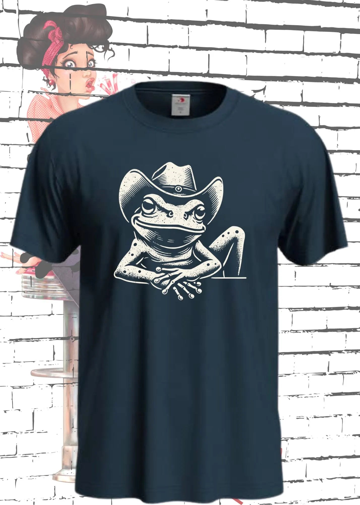 🤠 Unisex T-Shirt Cowboy Frosch - Witziges Western Frosch Design 🐸