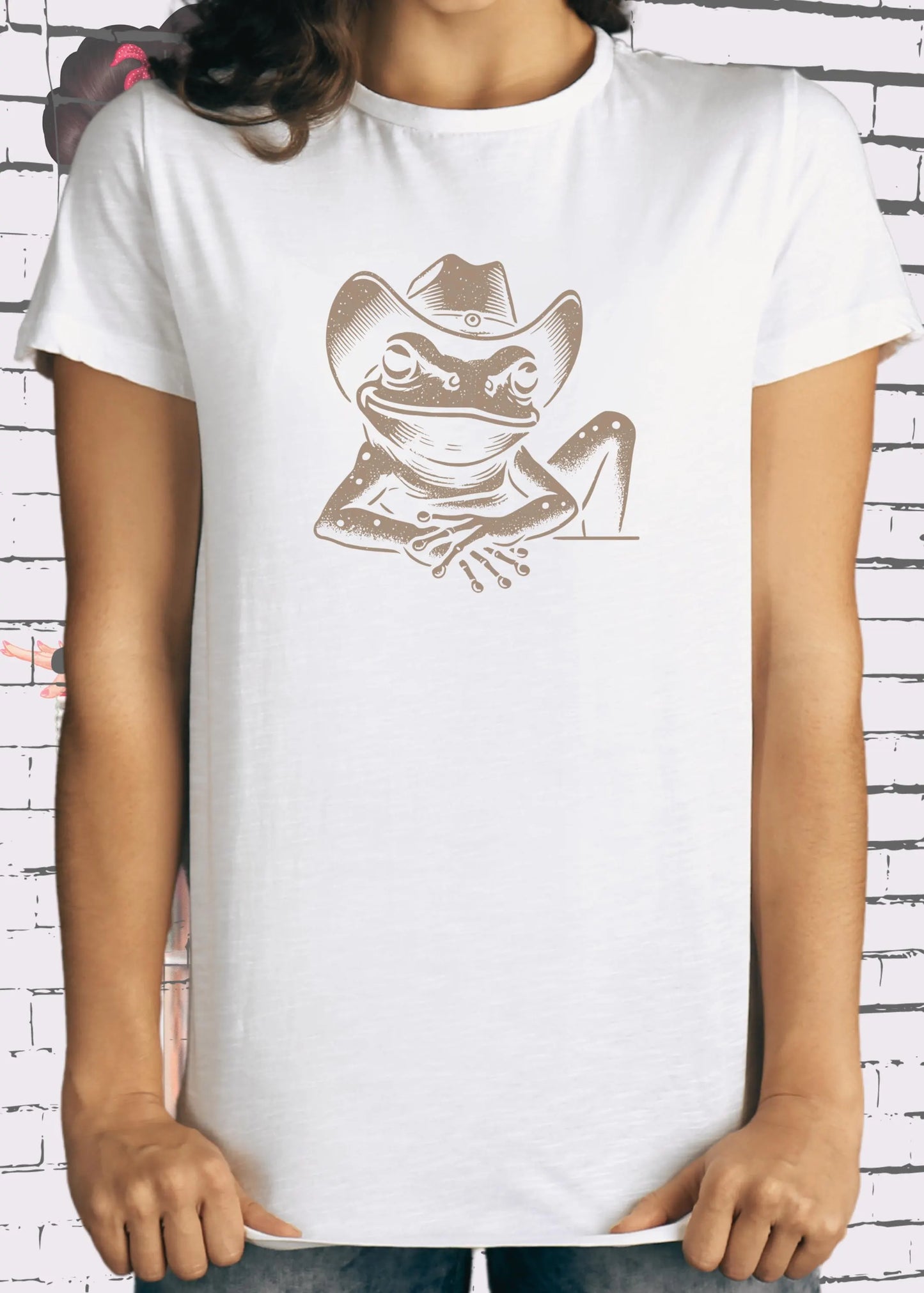🤠 Unisex T-Shirt Cowboy Frosch - Witziges Western Frosch Design 🐸